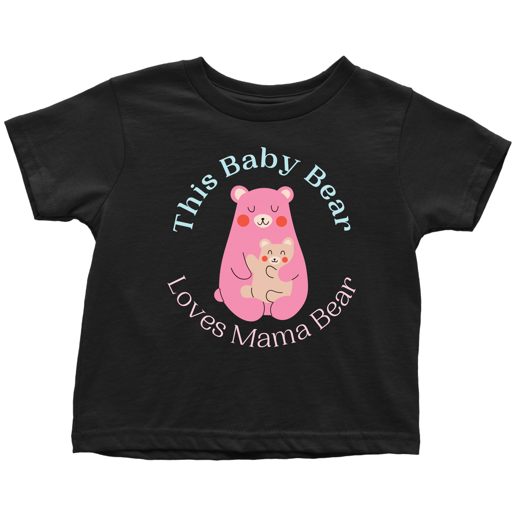 Cuddly Pastel Mommy and Baby Bear Shirt Set
