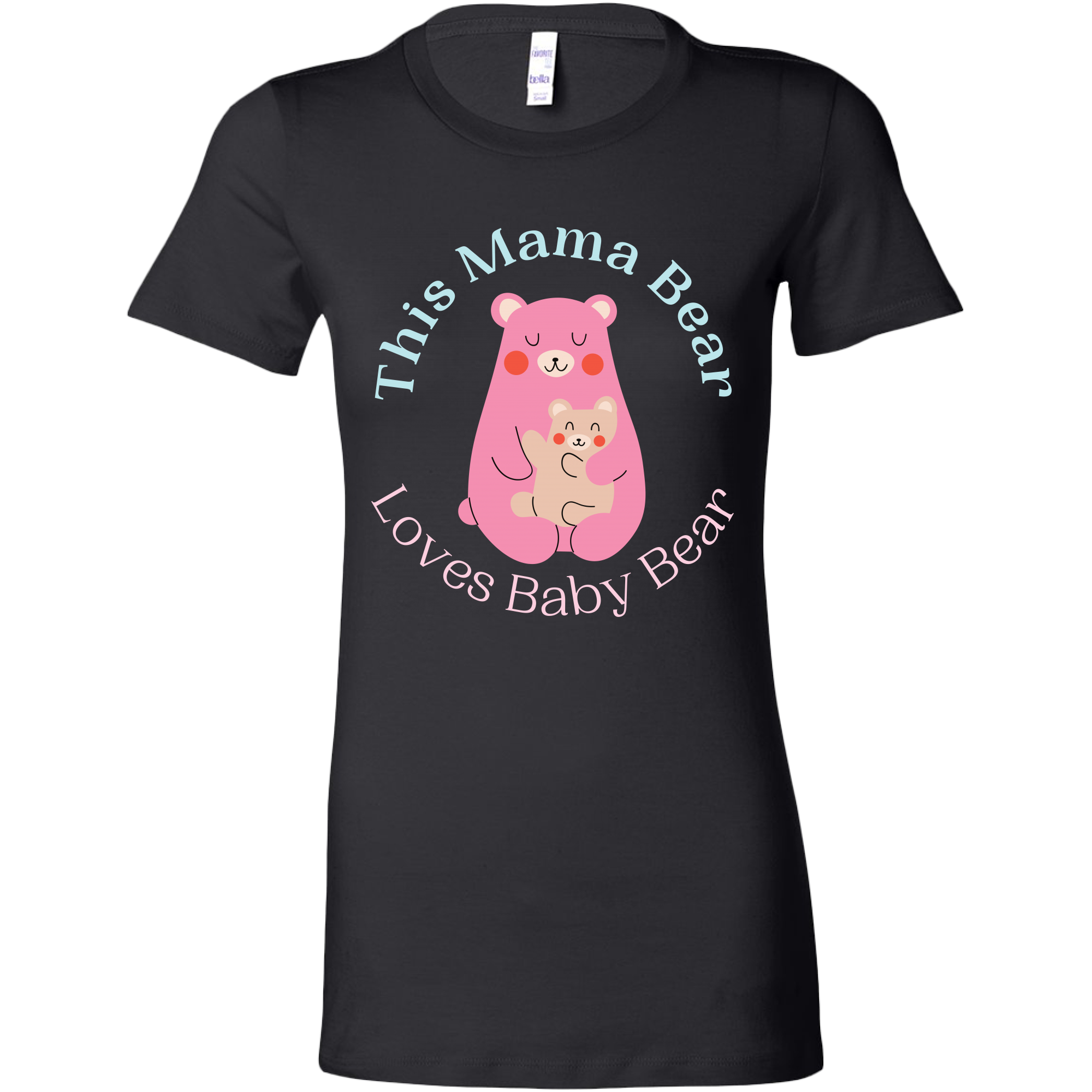 Cuddly Pastel Mommy and Baby Bear Shirt Set