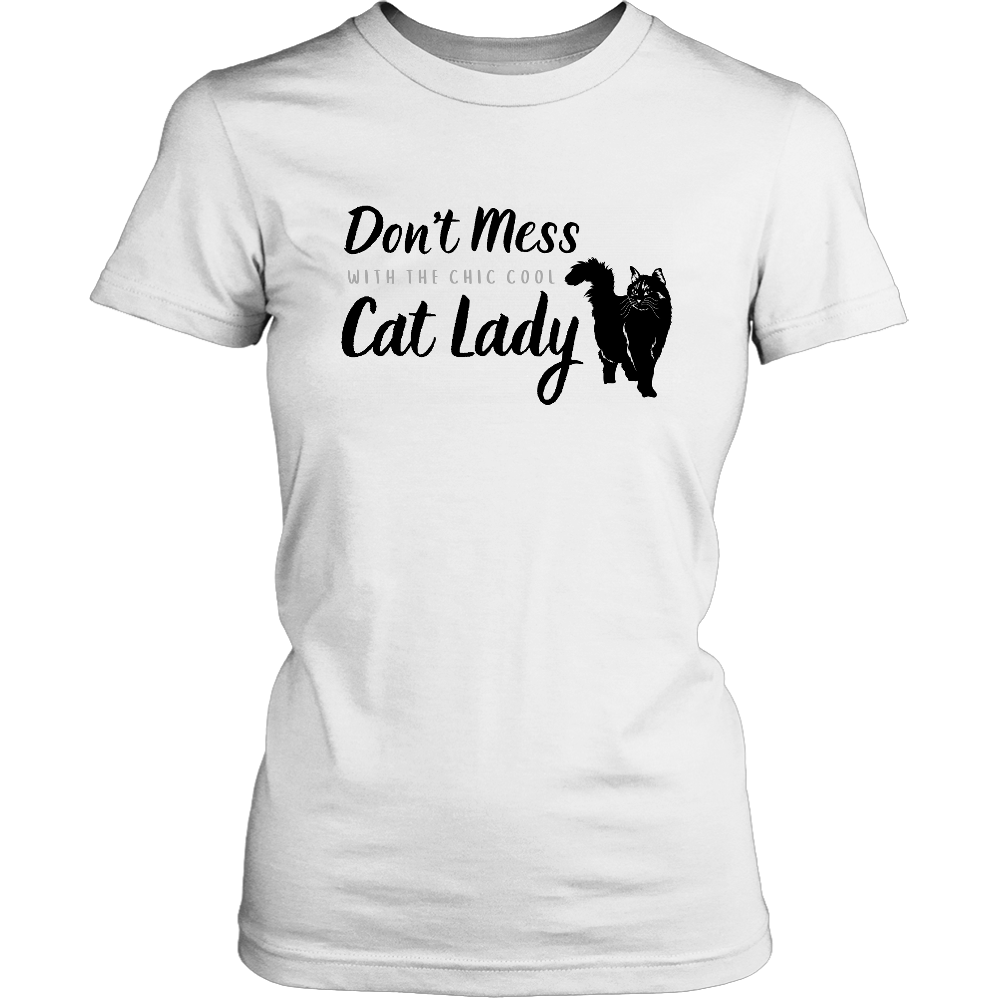 Don't Mess With the Chic Cool Cat Lady T-Shirt Set