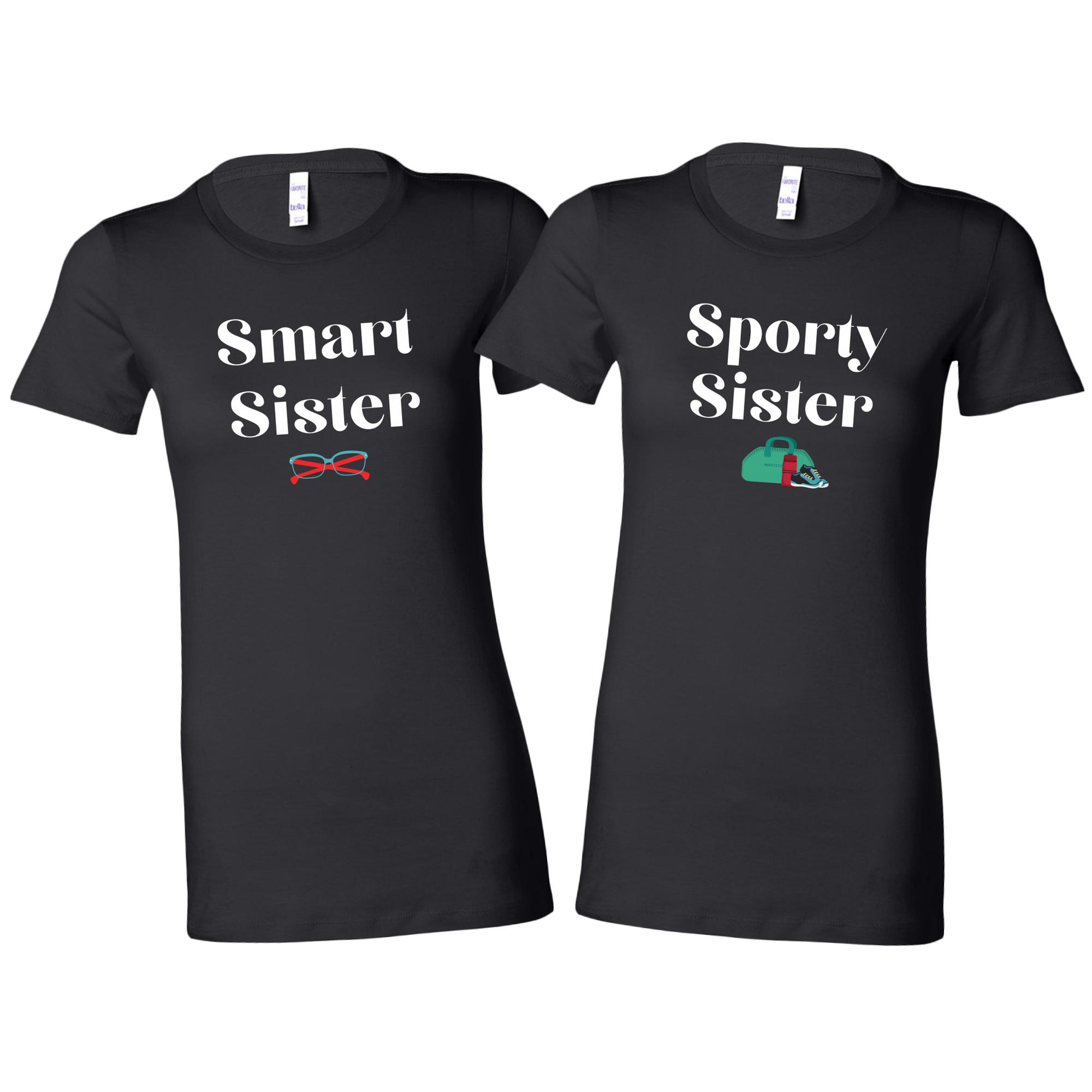 Smart Sister Sporty Sister Siblings Shirt Set