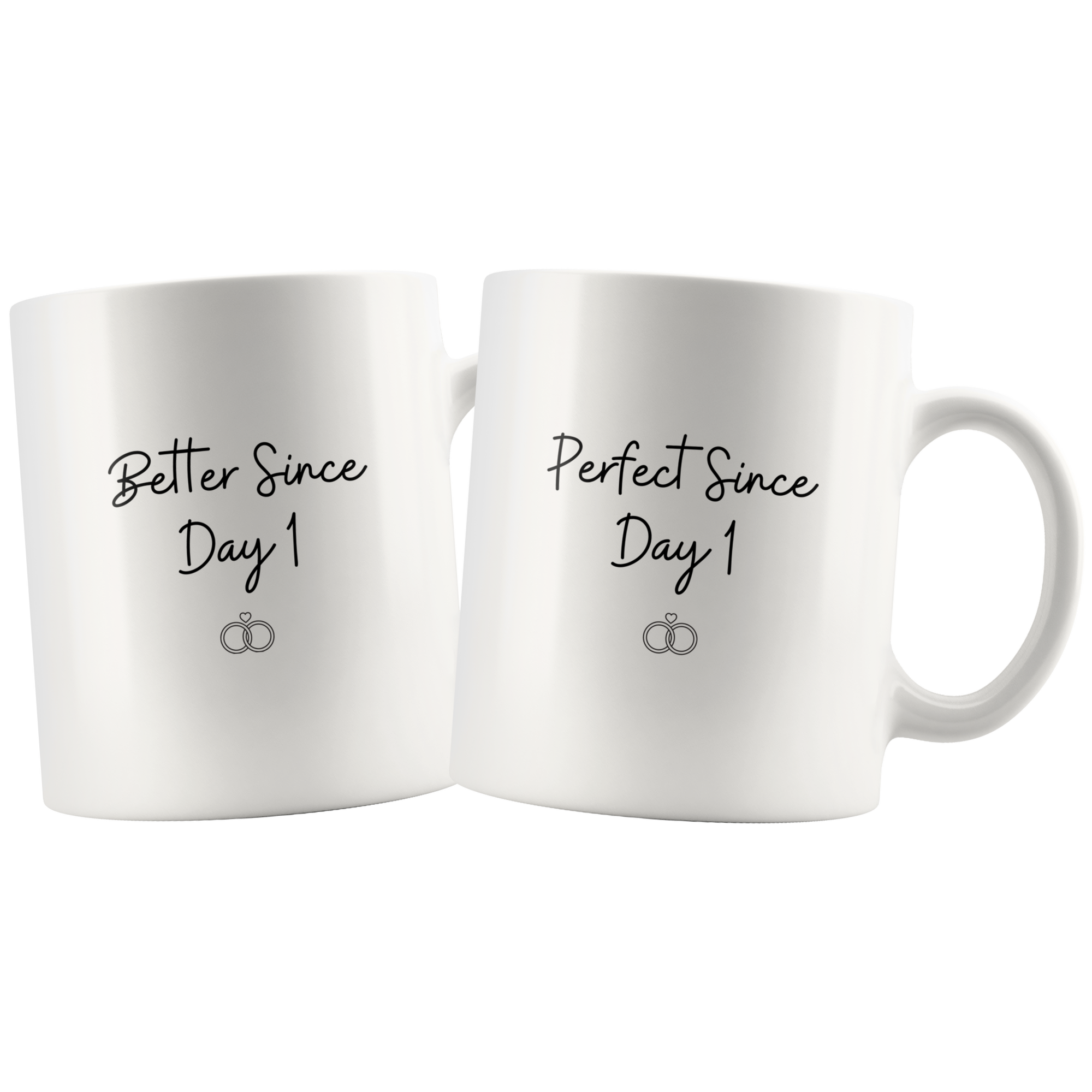 Perfect & Better Since Day 1 Funny Anniversary Mug Set
