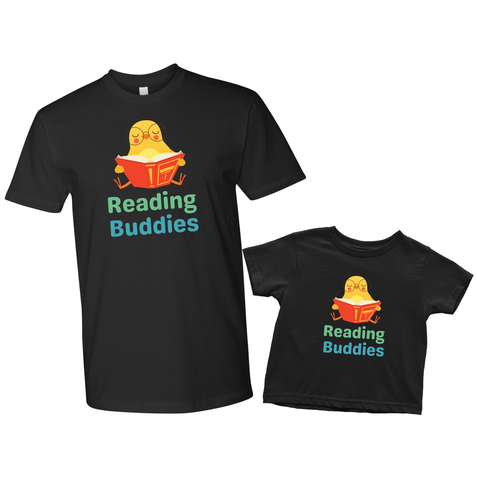 Reading Buddies Cute Bird Daddy & Me Shirt Set Combo