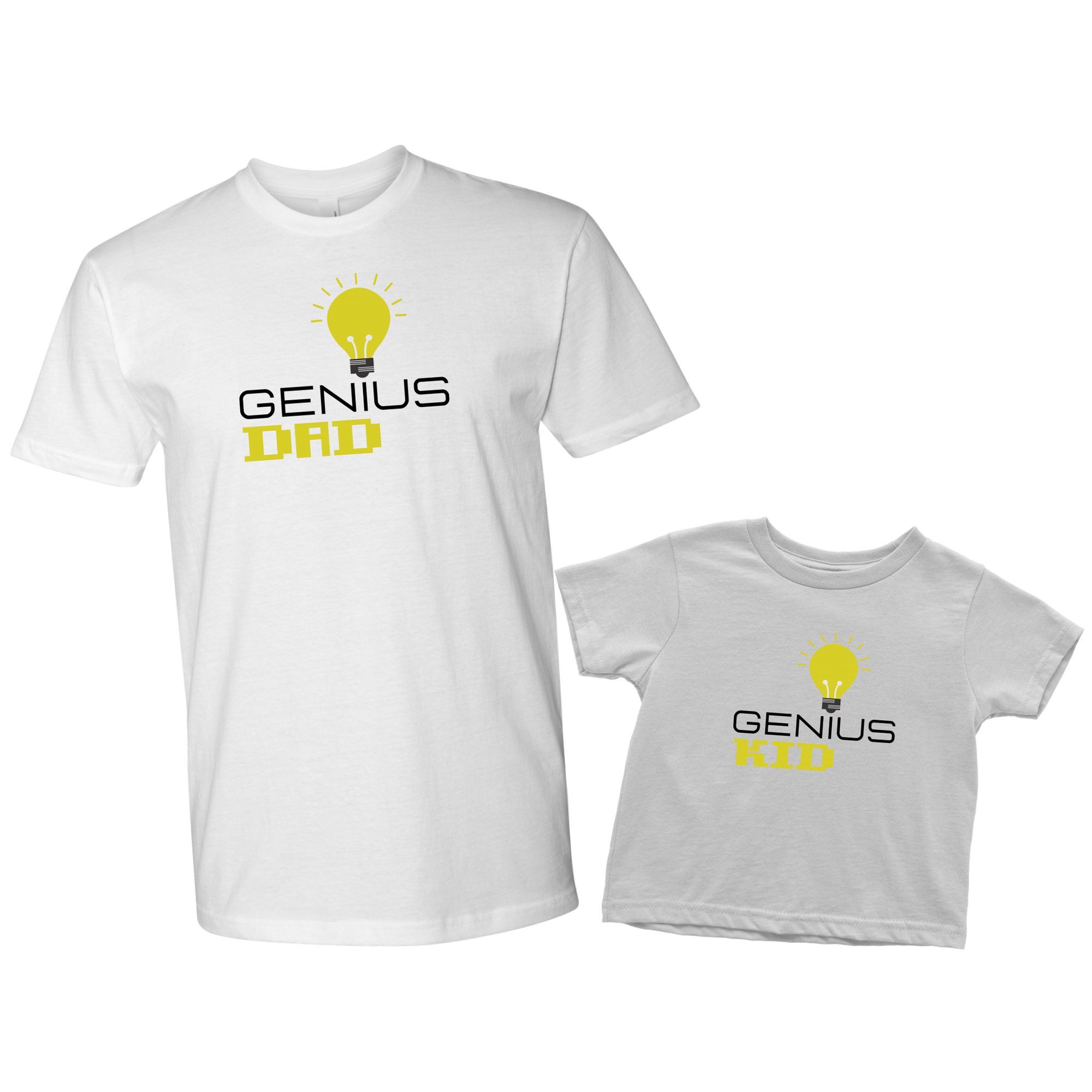 Genius Daddy & Kid Shirt Set Combo
