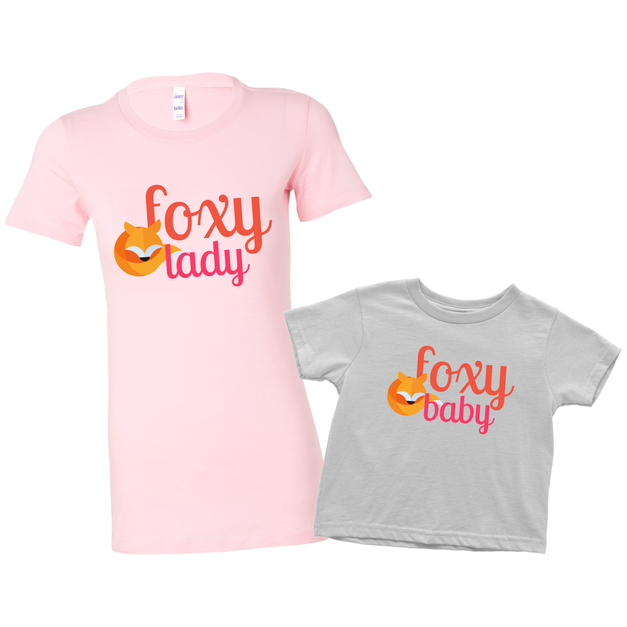 Foxy Lady and Foxy Baby Mommy & Me Shirt Set Combo