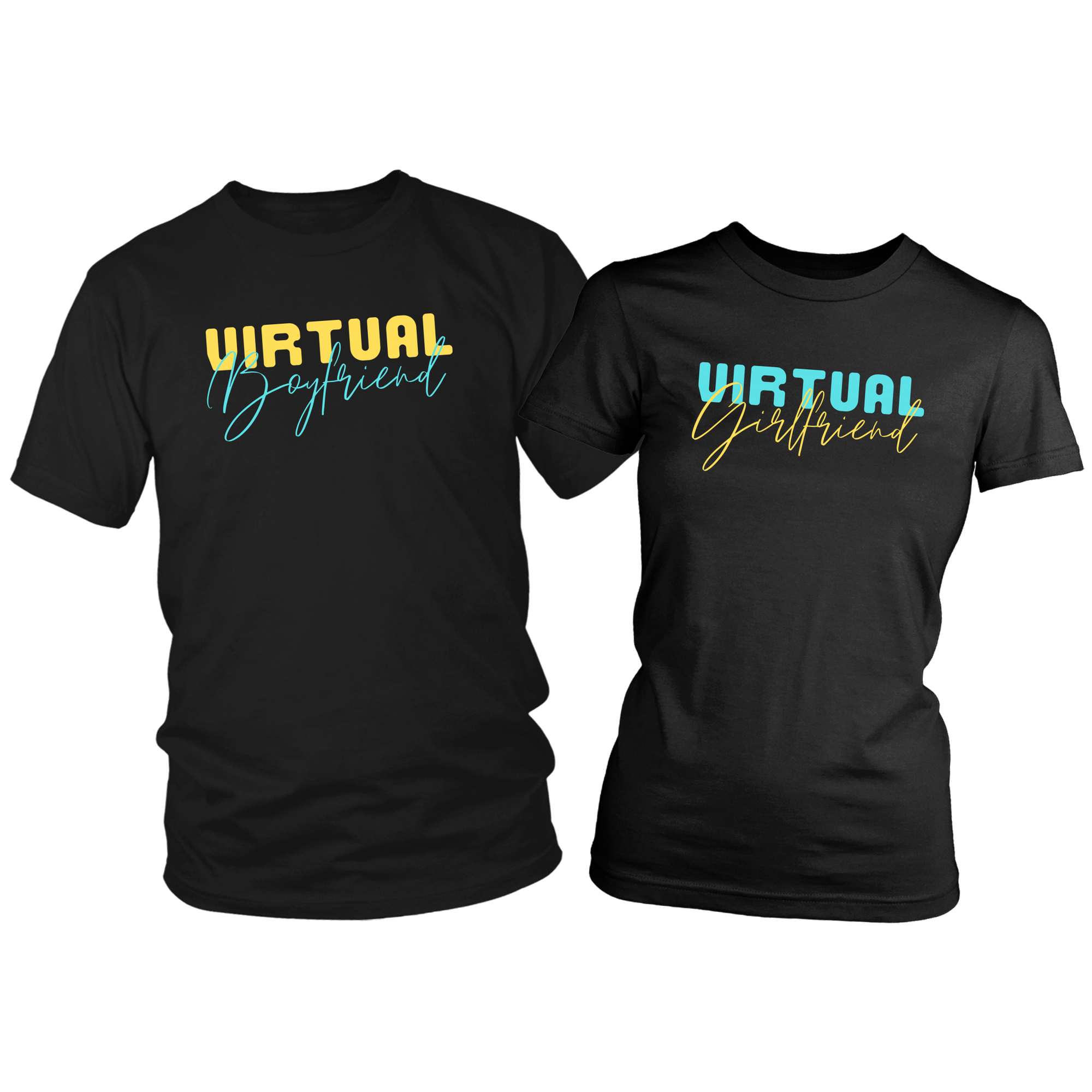 Virtual Boyfriend Virtual Girlfriend Long Distance Couple Shirt