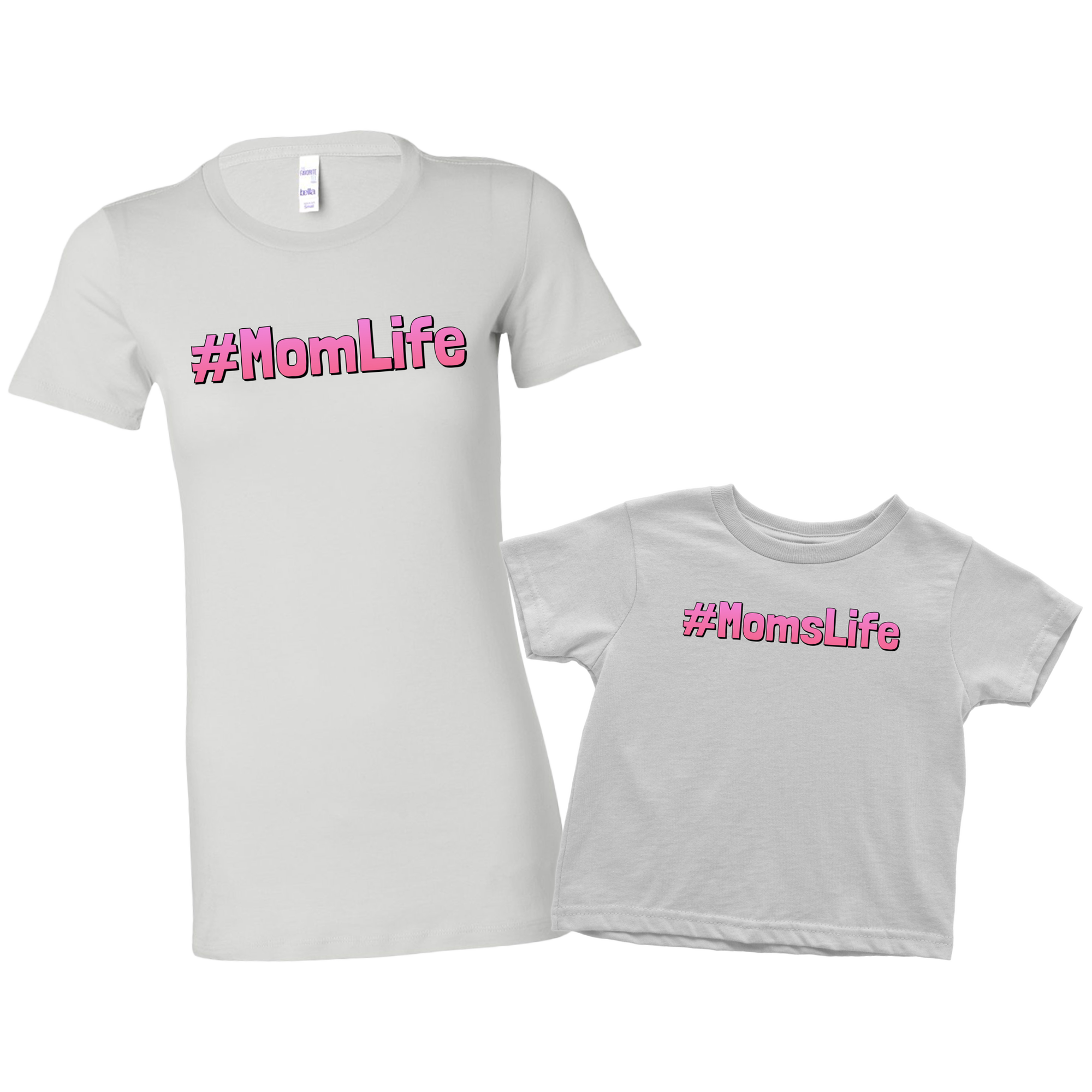 #MomLife #Momslife Hashtag Mommy & Me Shirt Set Combo