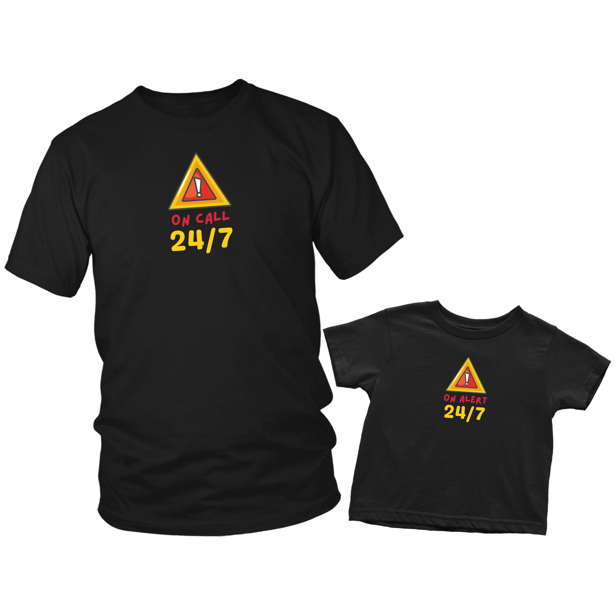 On Alert On Call 24/7 Daddy & Me Shirt Set Combo