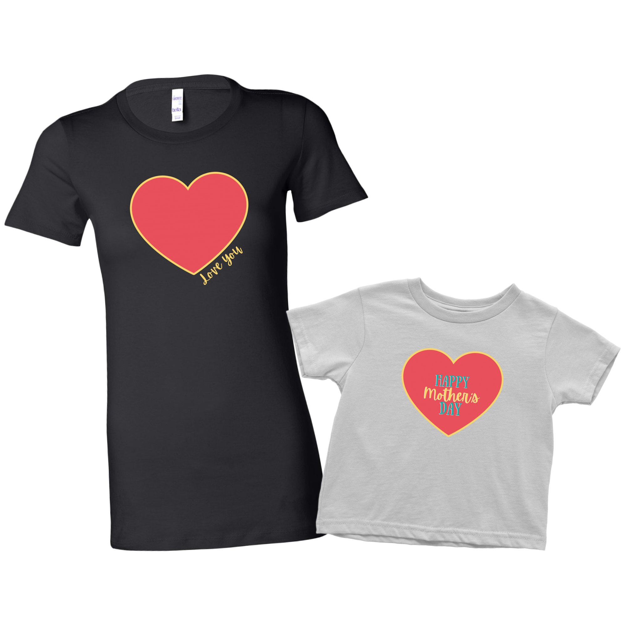 Love You Happy Mother's Day Mommy & Me T-Shirt Set