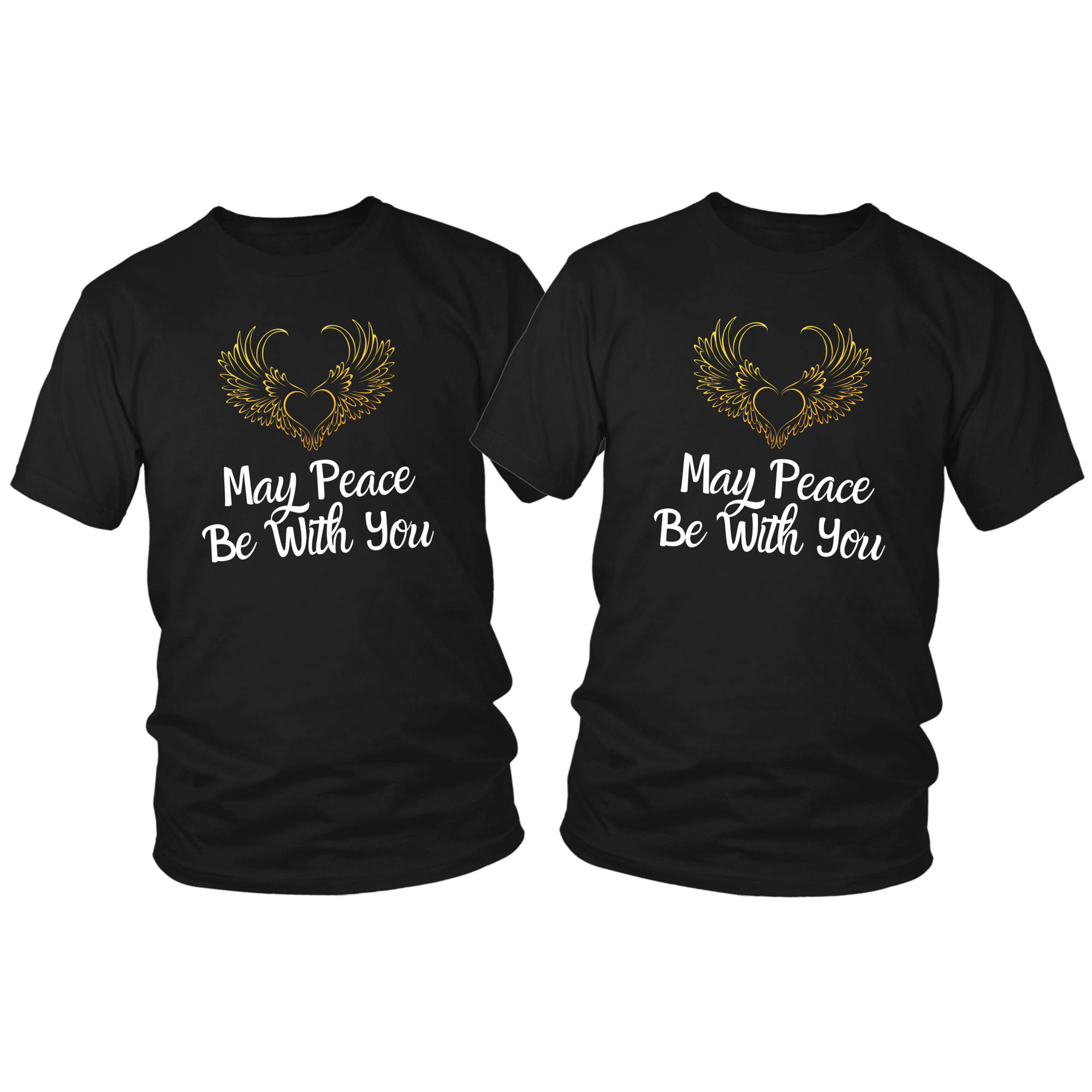 May Peace Be With You Golden Wings T-Shirt Set