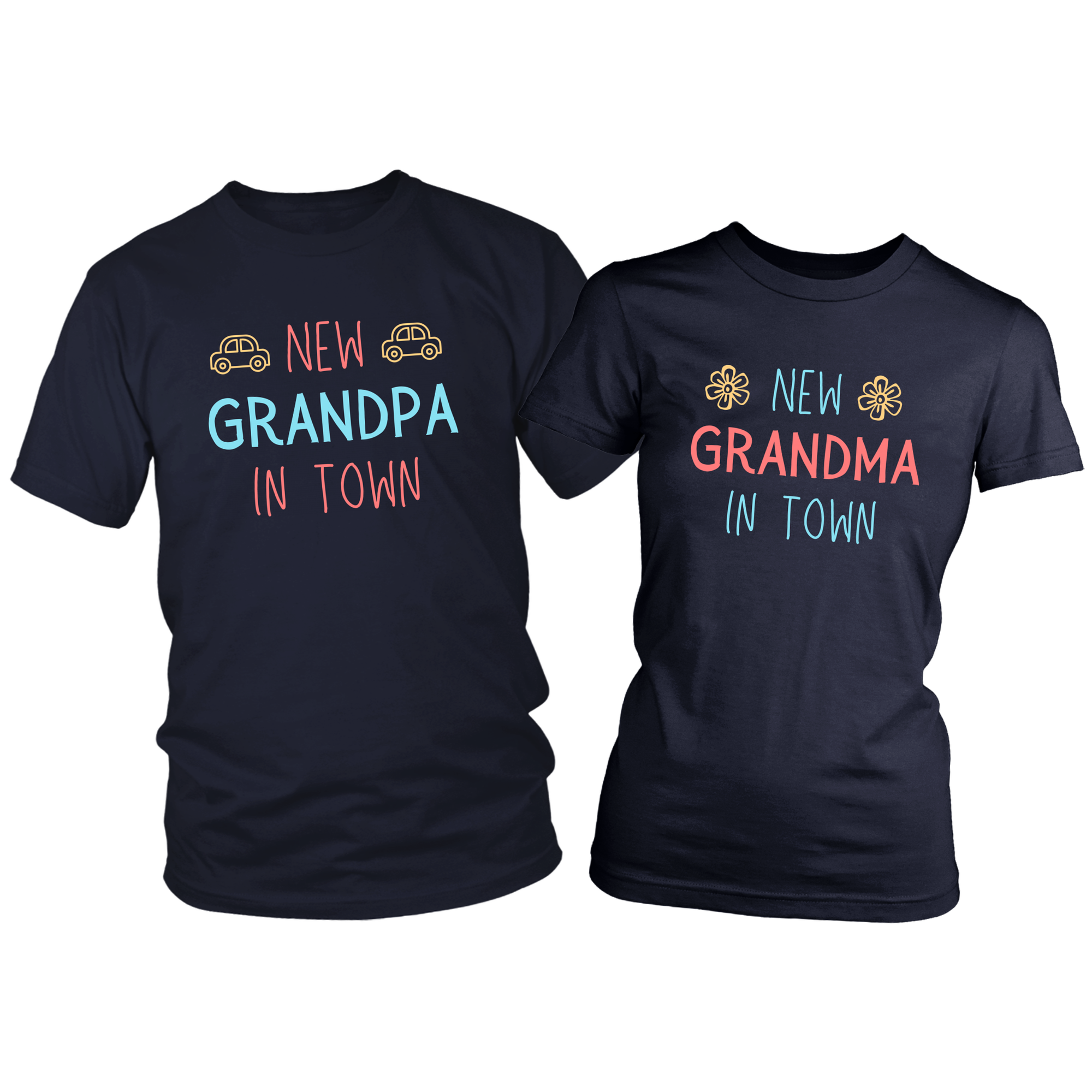 New Grandparents in Town T-Shirt Set Combo