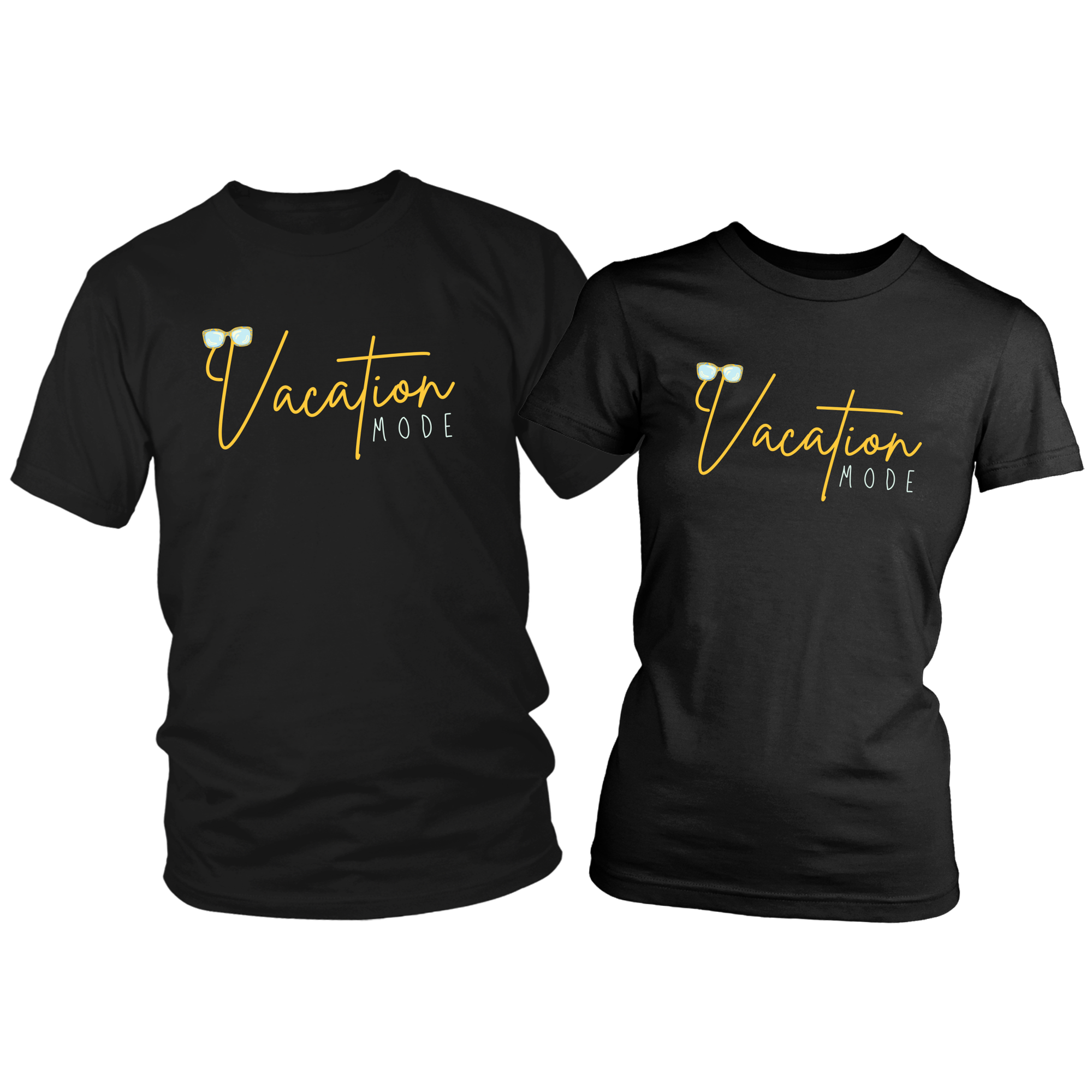 Vacation Mode Cute Sunglasses Matching T-Shirt Set