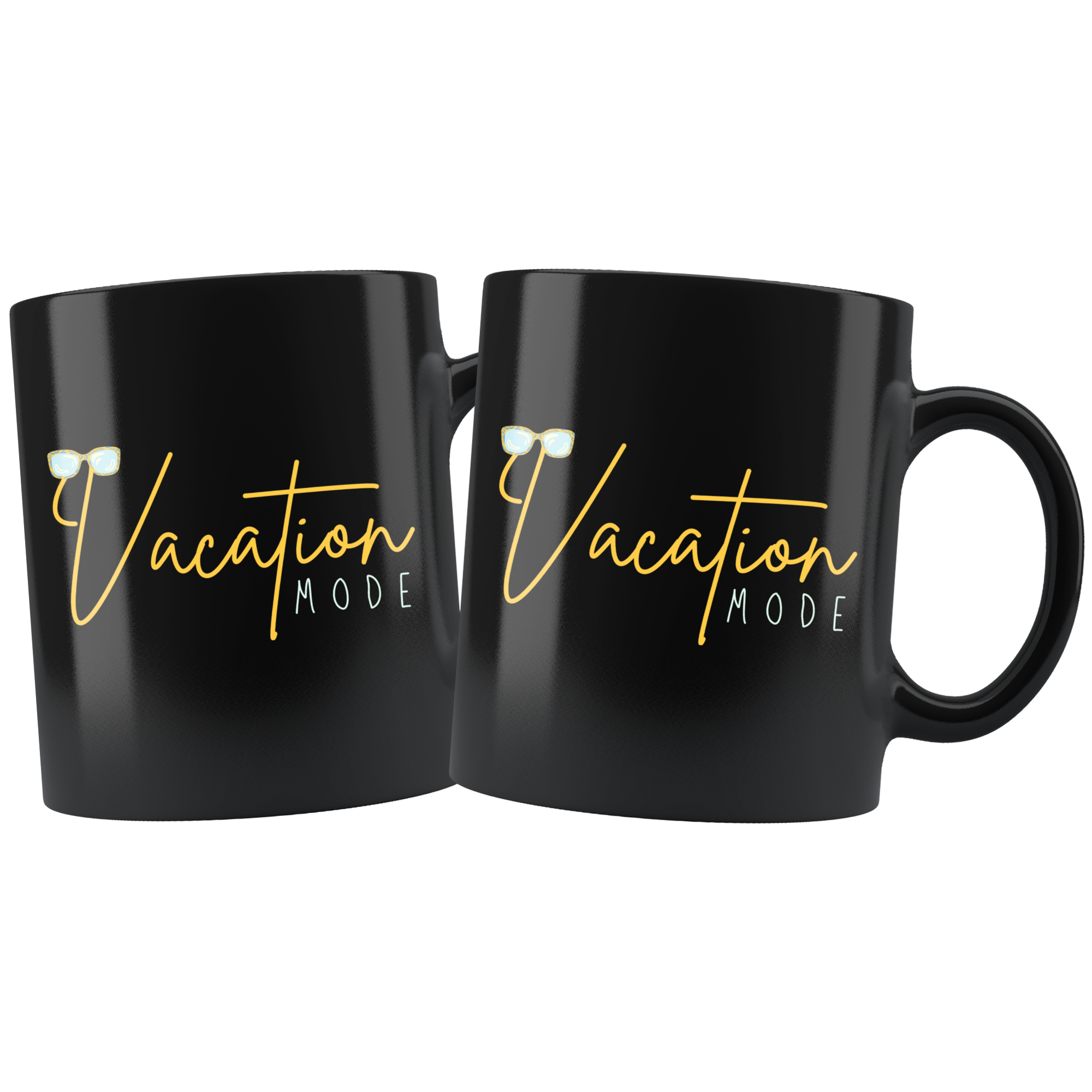 Vacation Mode Cute Sunglasses Matching Mug Set