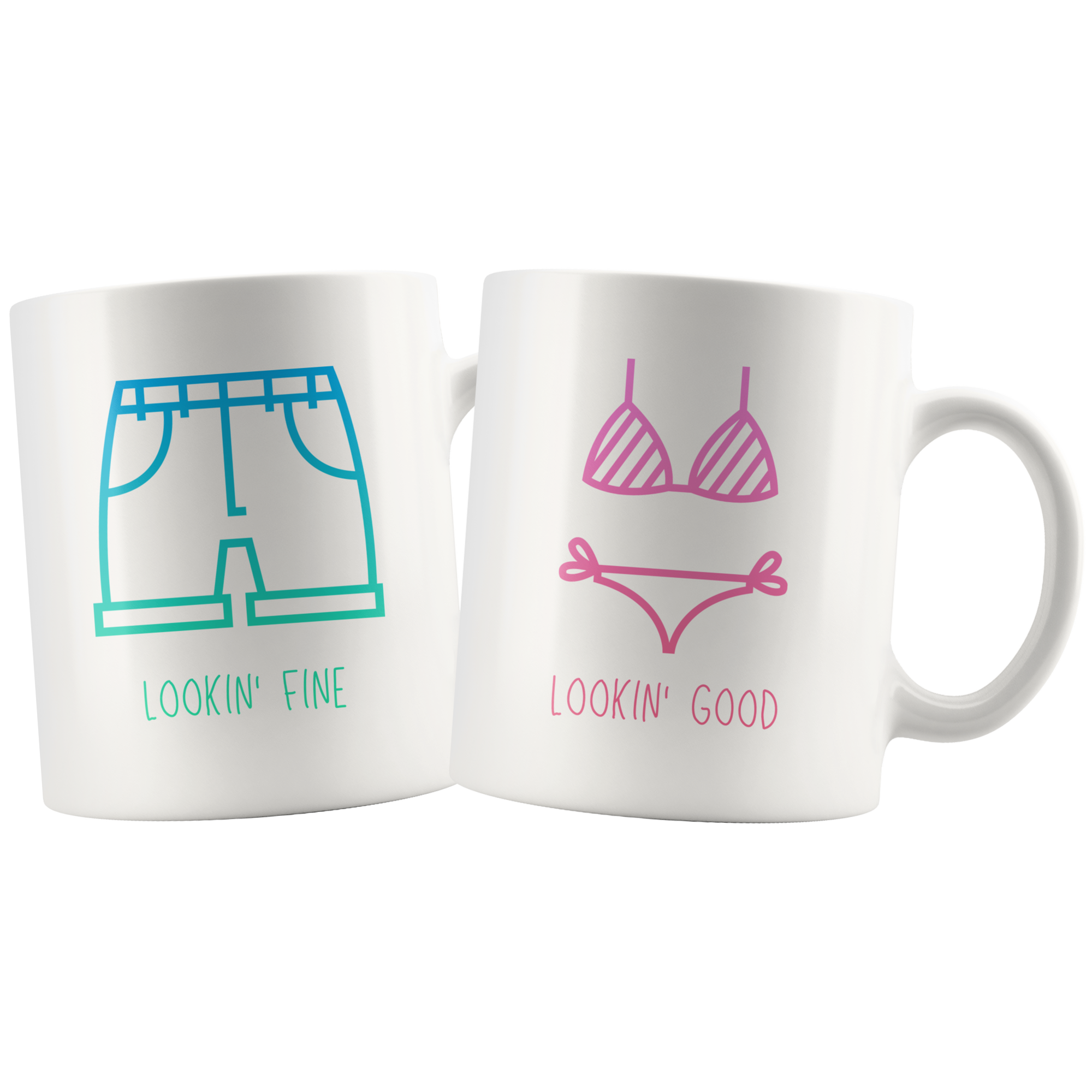 Lookin' Good Lookin' Fine Vacation Matching Mug Set