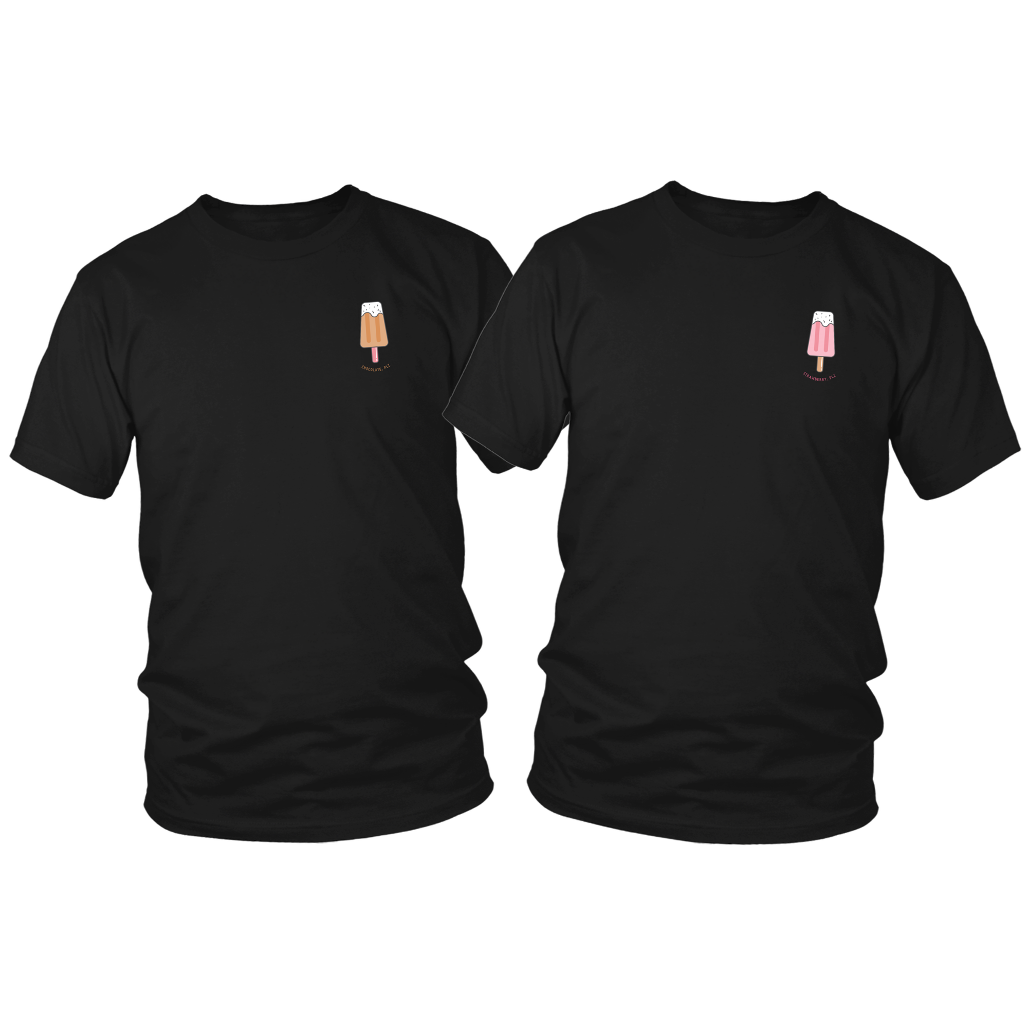 Strawberry Chocolate Ice Cream Popsicle Plz Matching Shirts