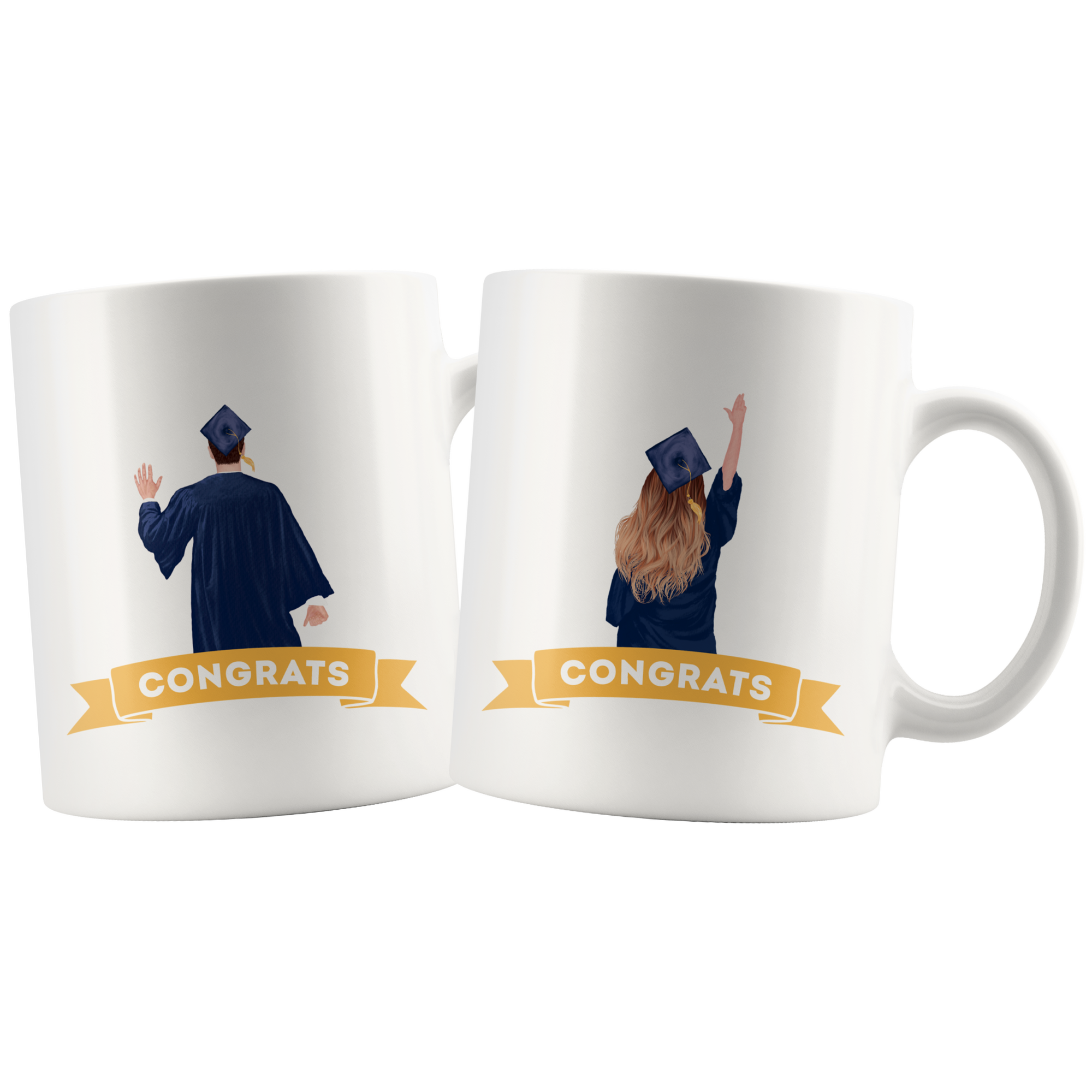 Congrats Graduate Watercolor Mug Set