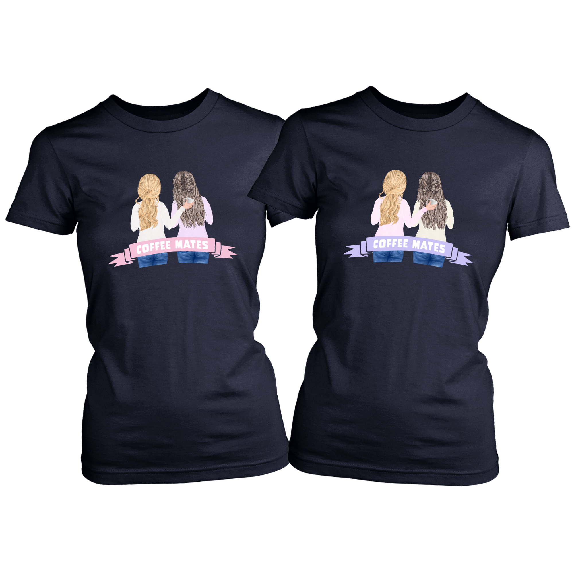 Coffee Mates Beautiful Watercolor T-Shirt Set