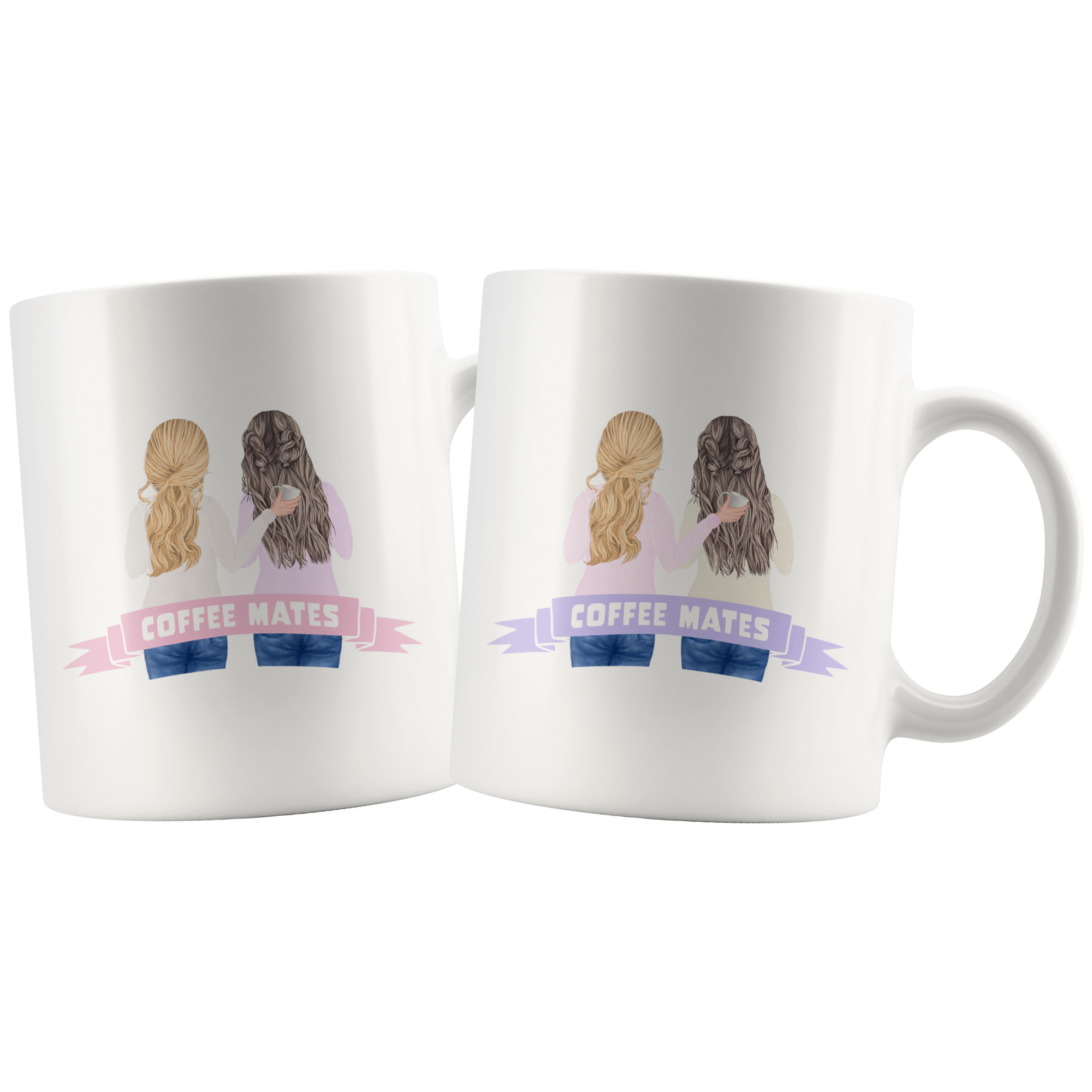 Coffee Mates Beautiful Watercolor Mug Set