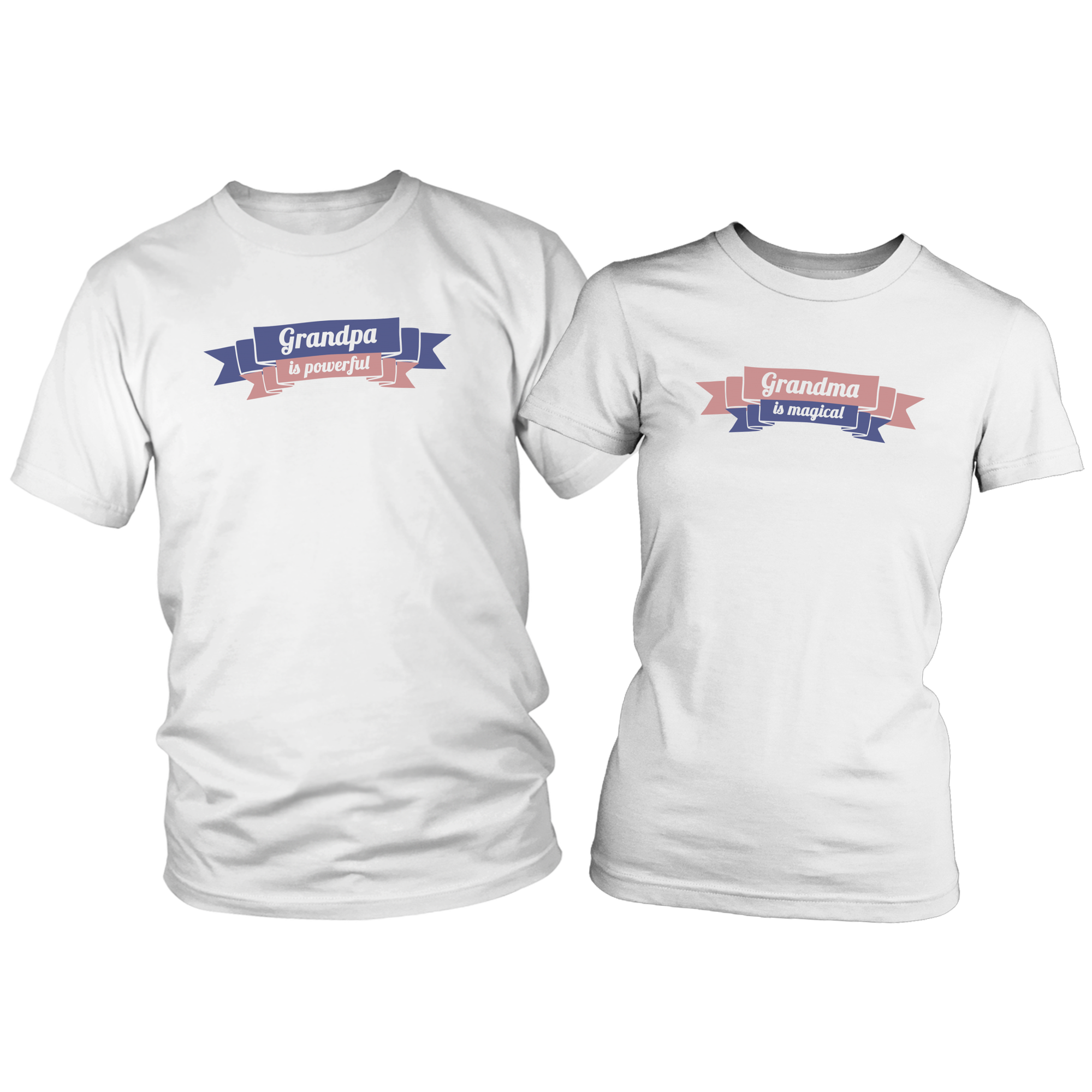 Powerful Grandpa Powerful Grandma T-Shirt Set