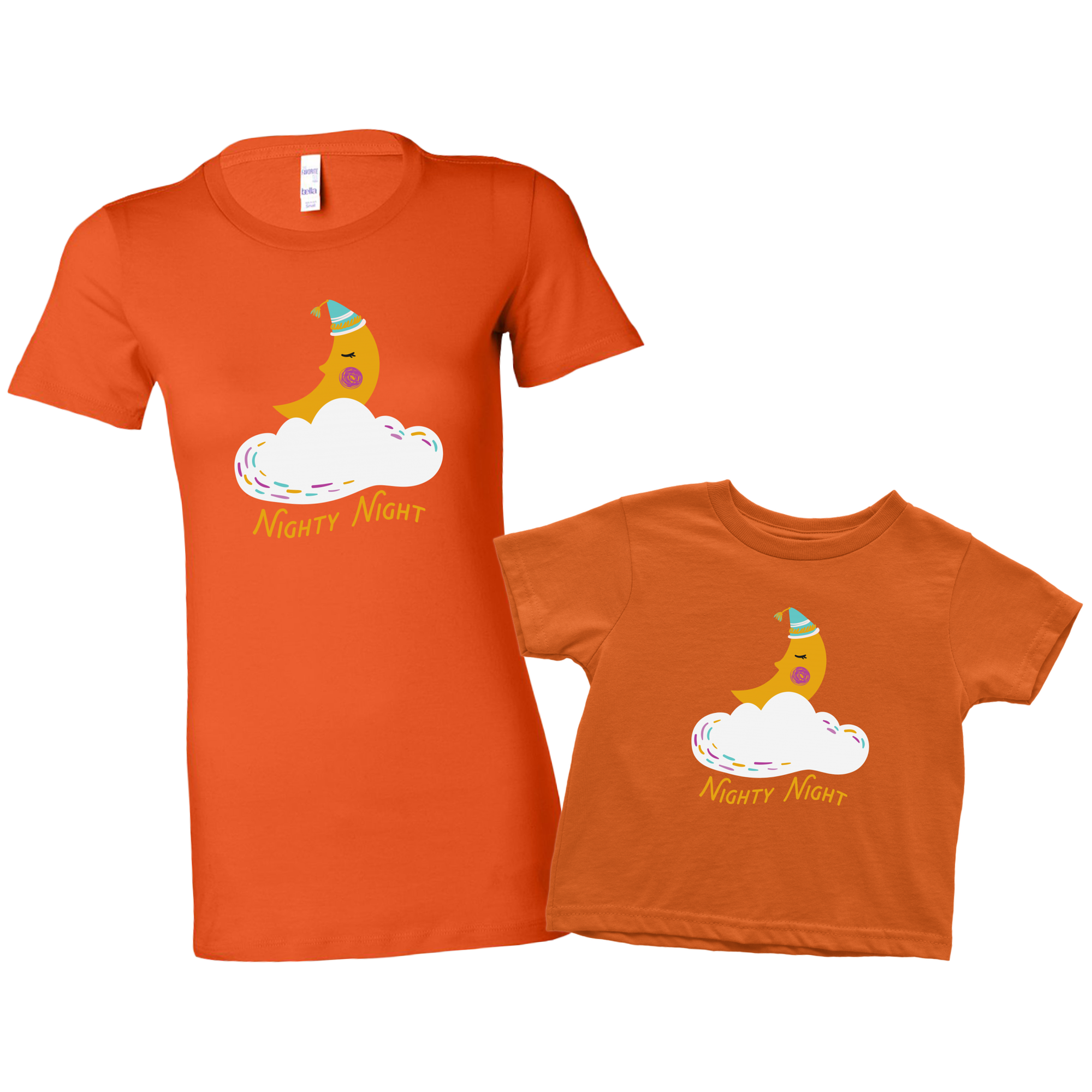 Nighty Night Sleepy Moon Mom & Me PJ T-Shirt Set