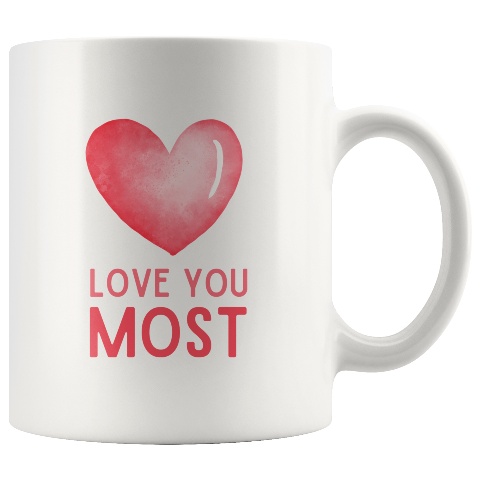 Love You Most, Love You More Heart Mug Set