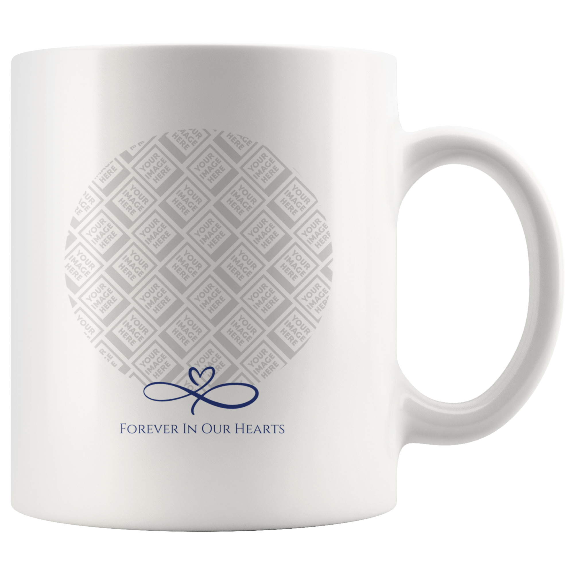 Forever In Our Hearts Simple Personalized Mug