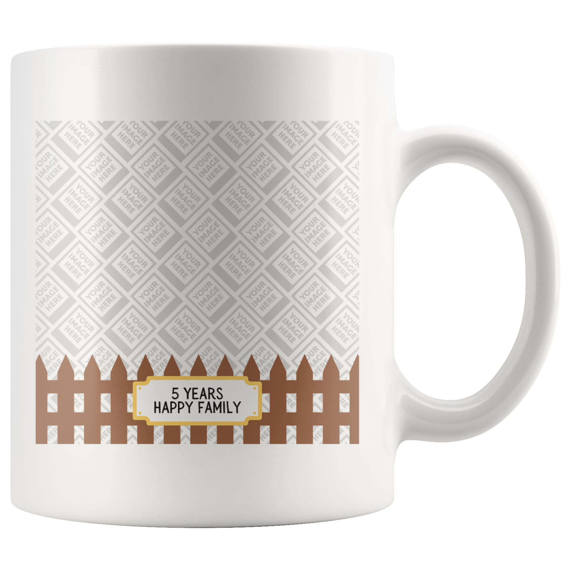 5 Years Happy Family Personalized Mug