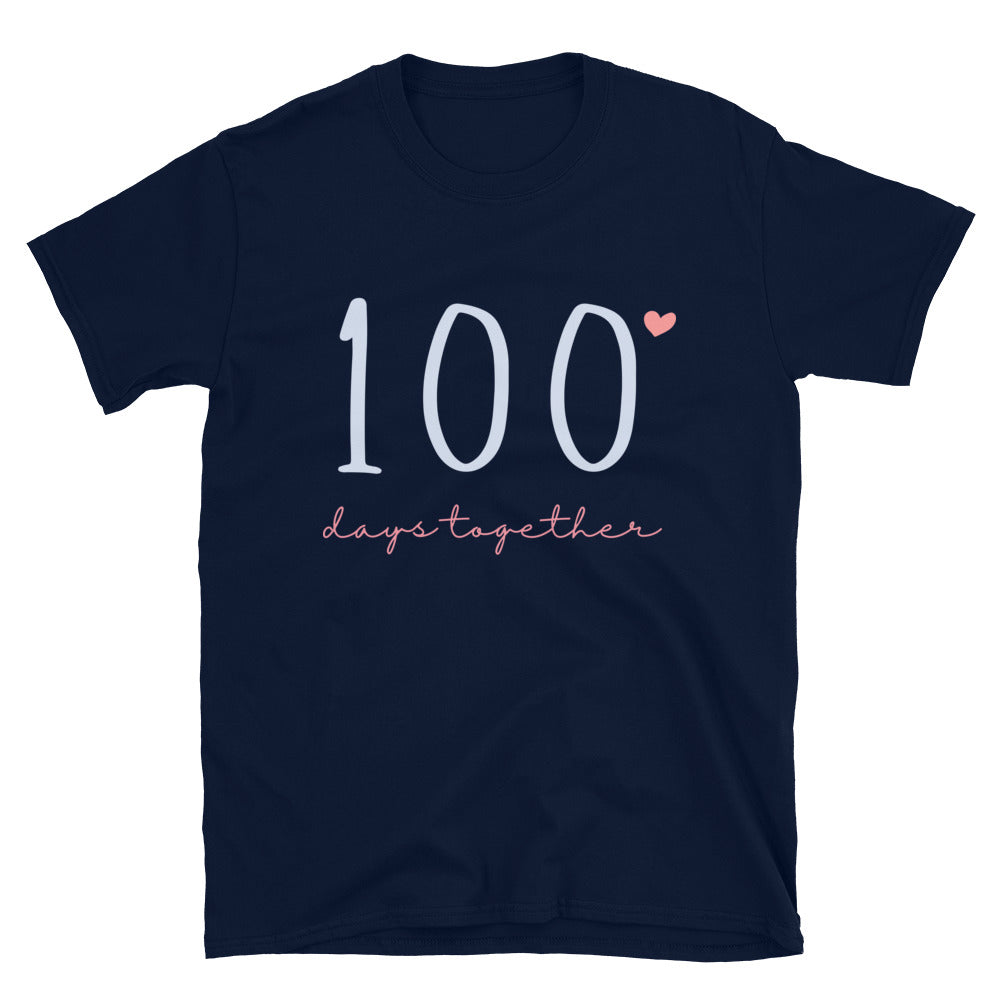 100 Days Together Blue Couples Unisex T-Shirt