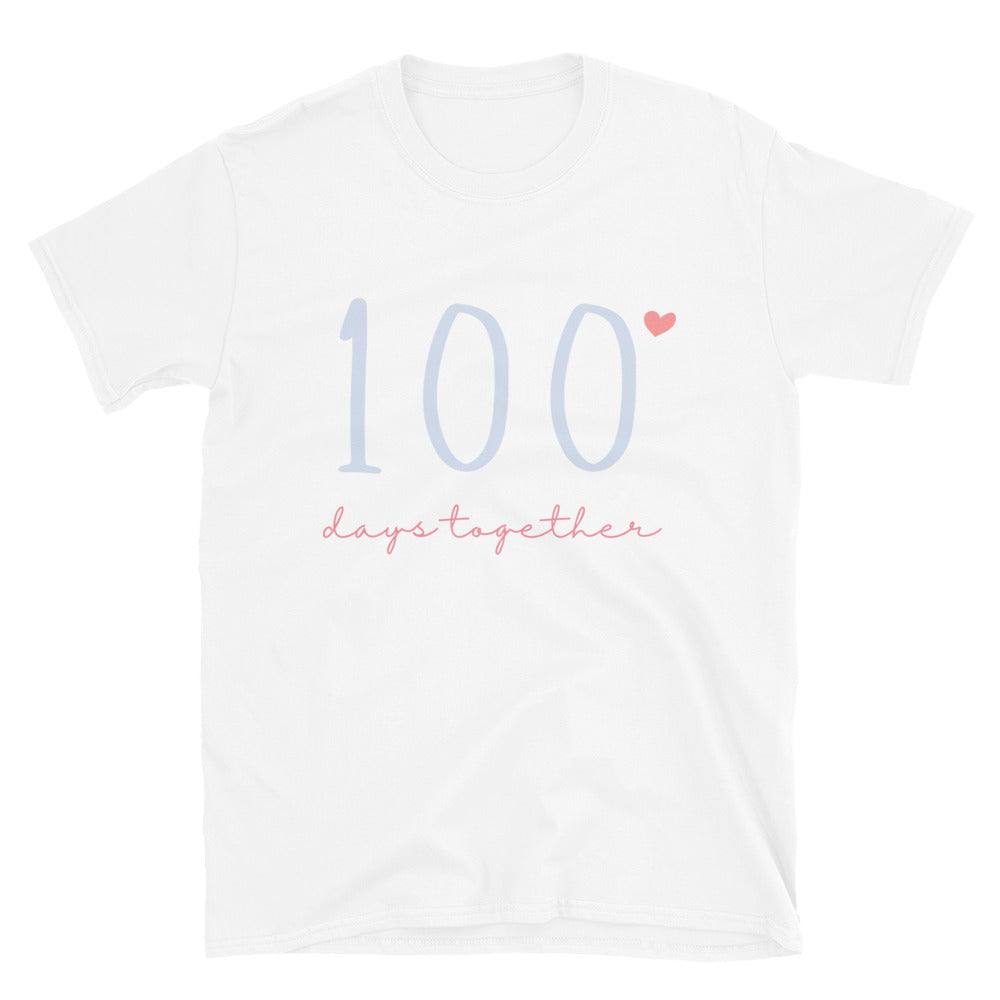 100 Days Together Blue Couples Unisex T-Shirt