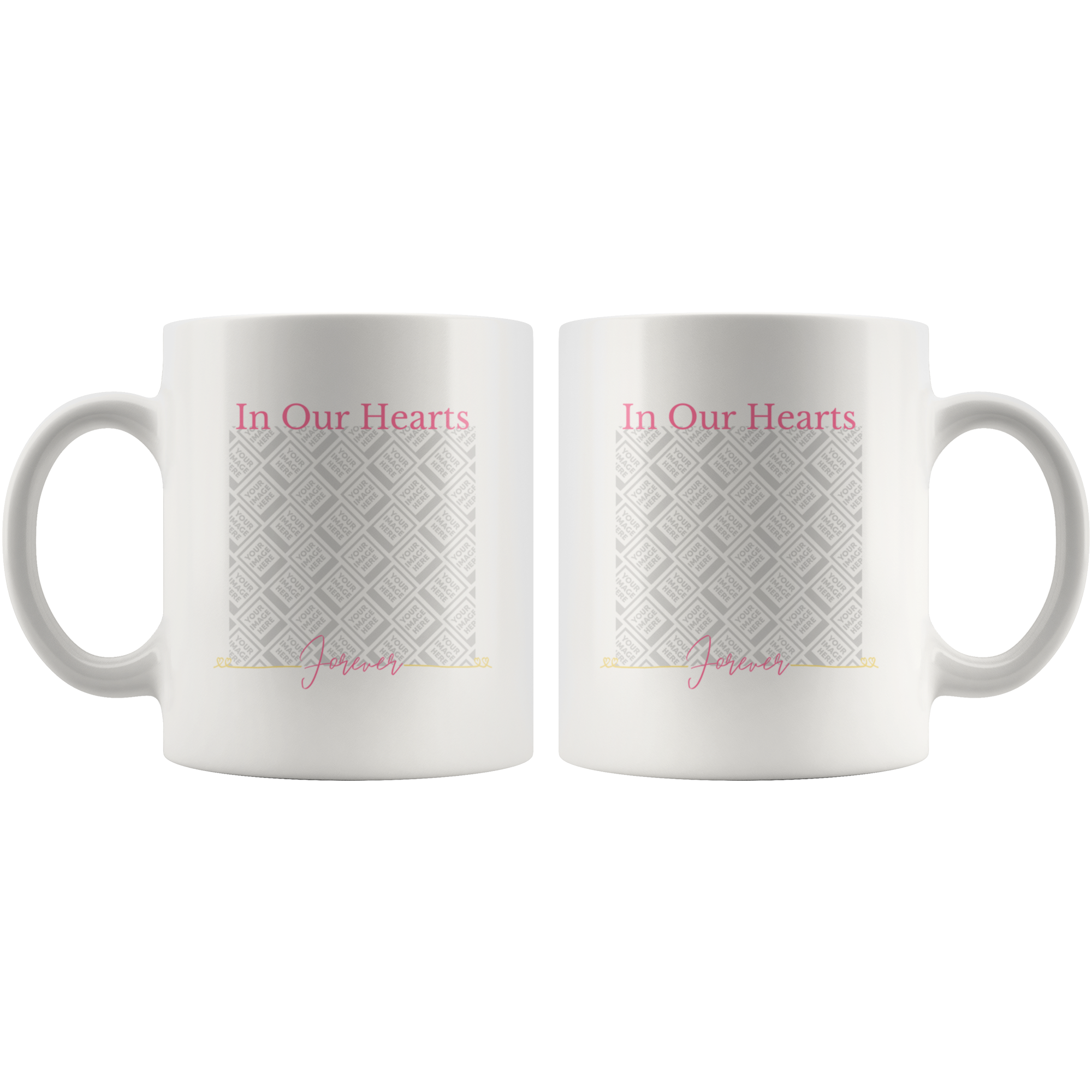 In Our Hearts Forever Memorial Personalized Mug