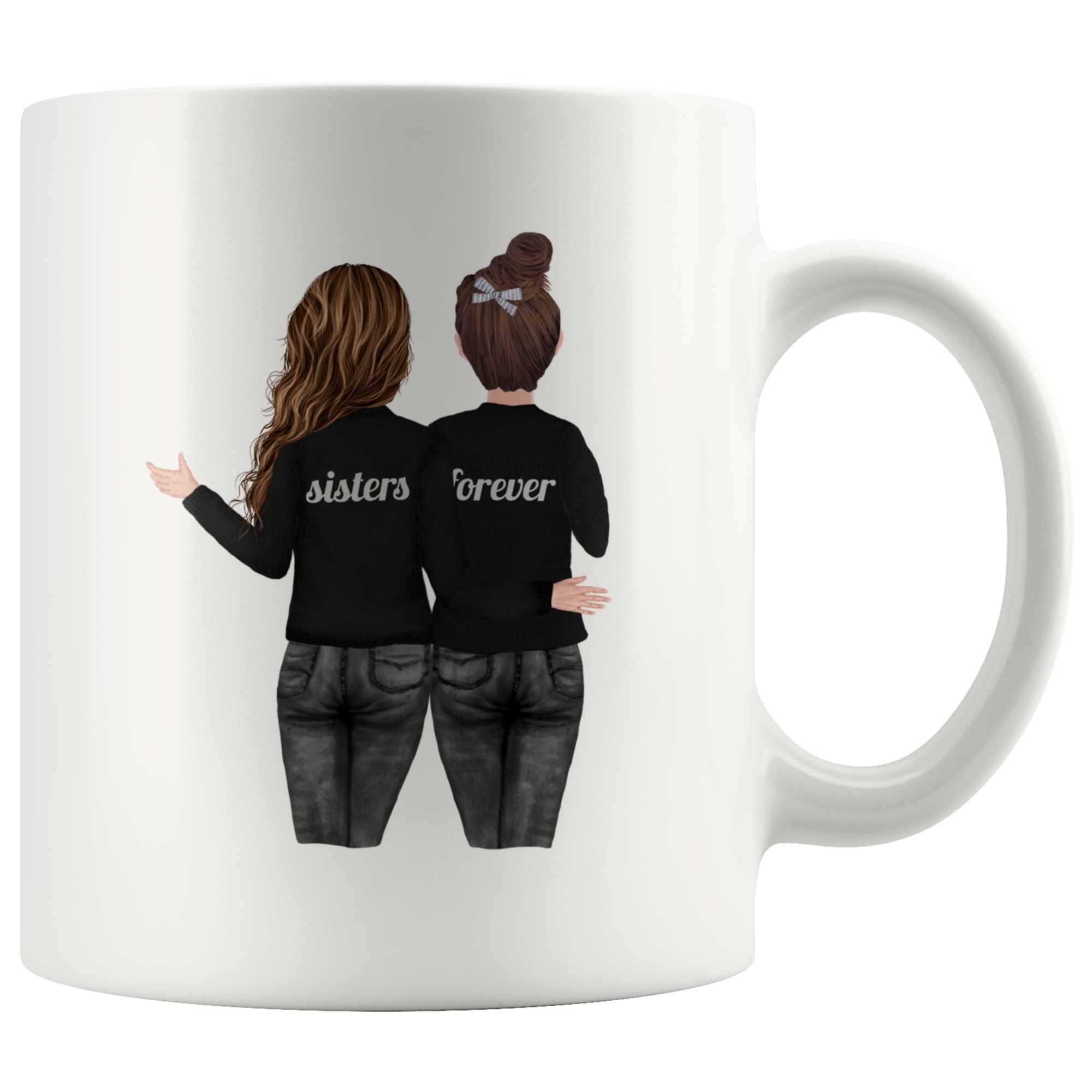 Sisters Forever Watercolor Mug Set