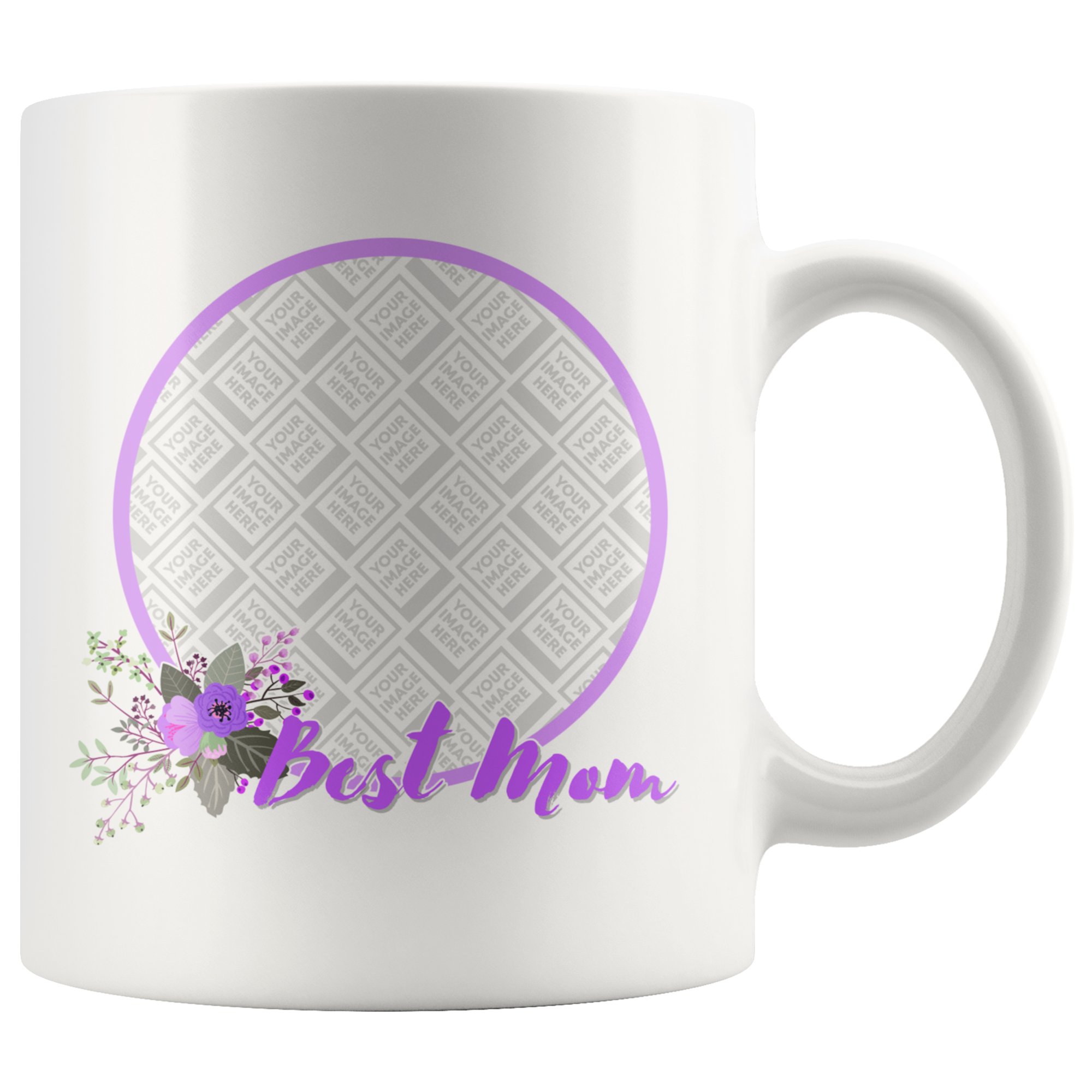 Best Mom Pretty Florals Personalized Mug