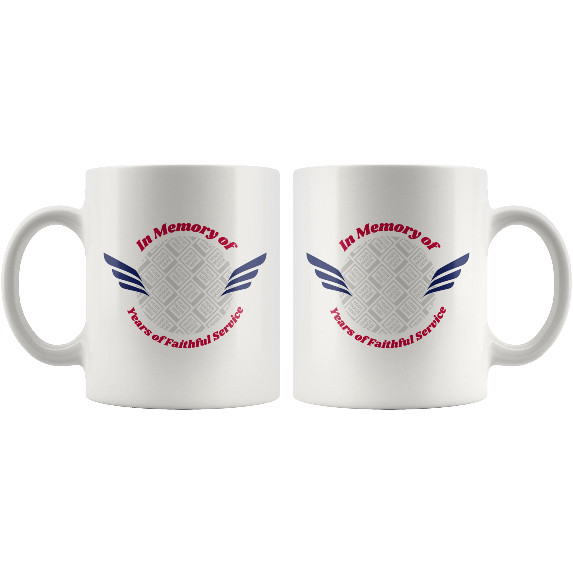 In Memory of Years of Faithful Service Personalized Mug