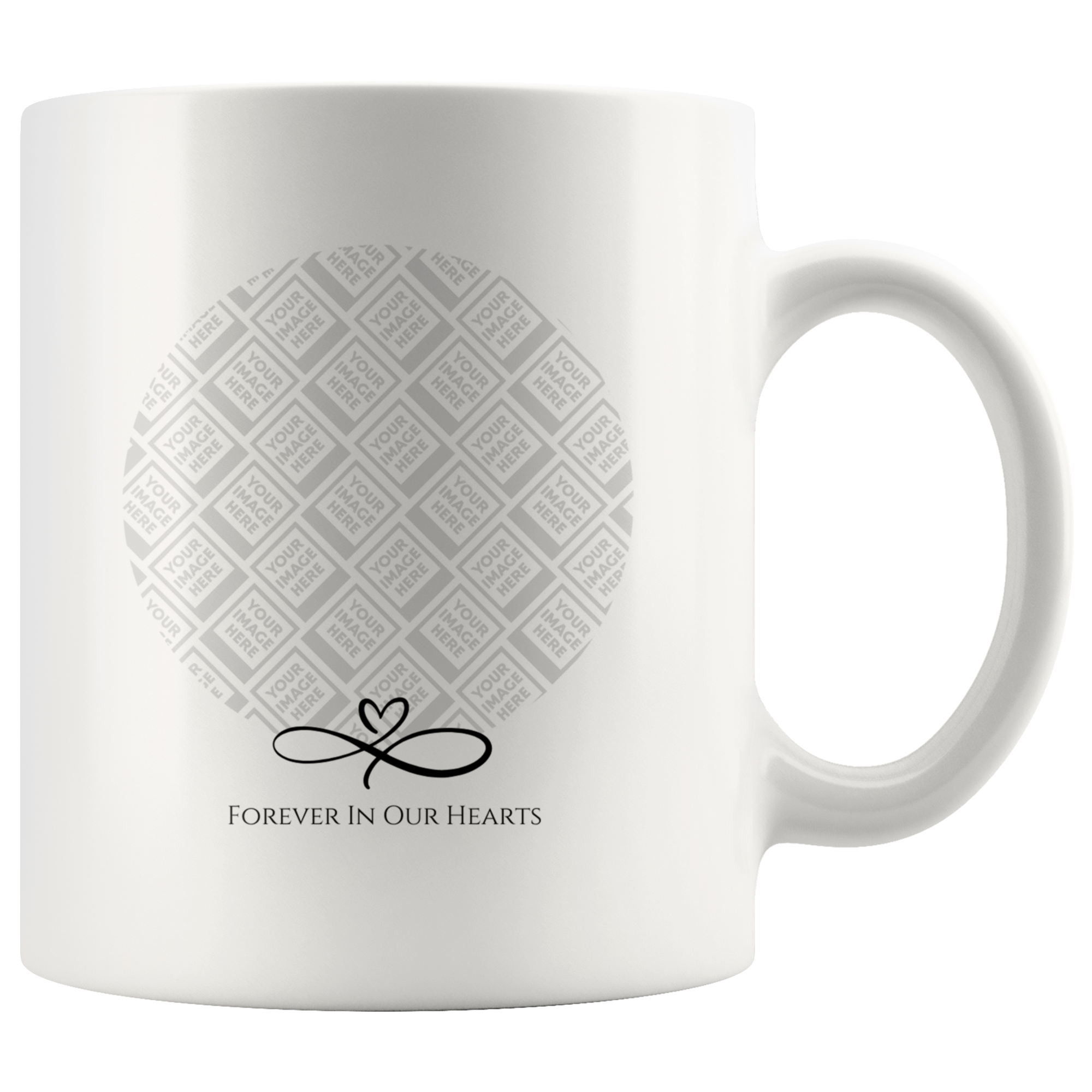 Forever In Our Hearts Simple Personalized Mug