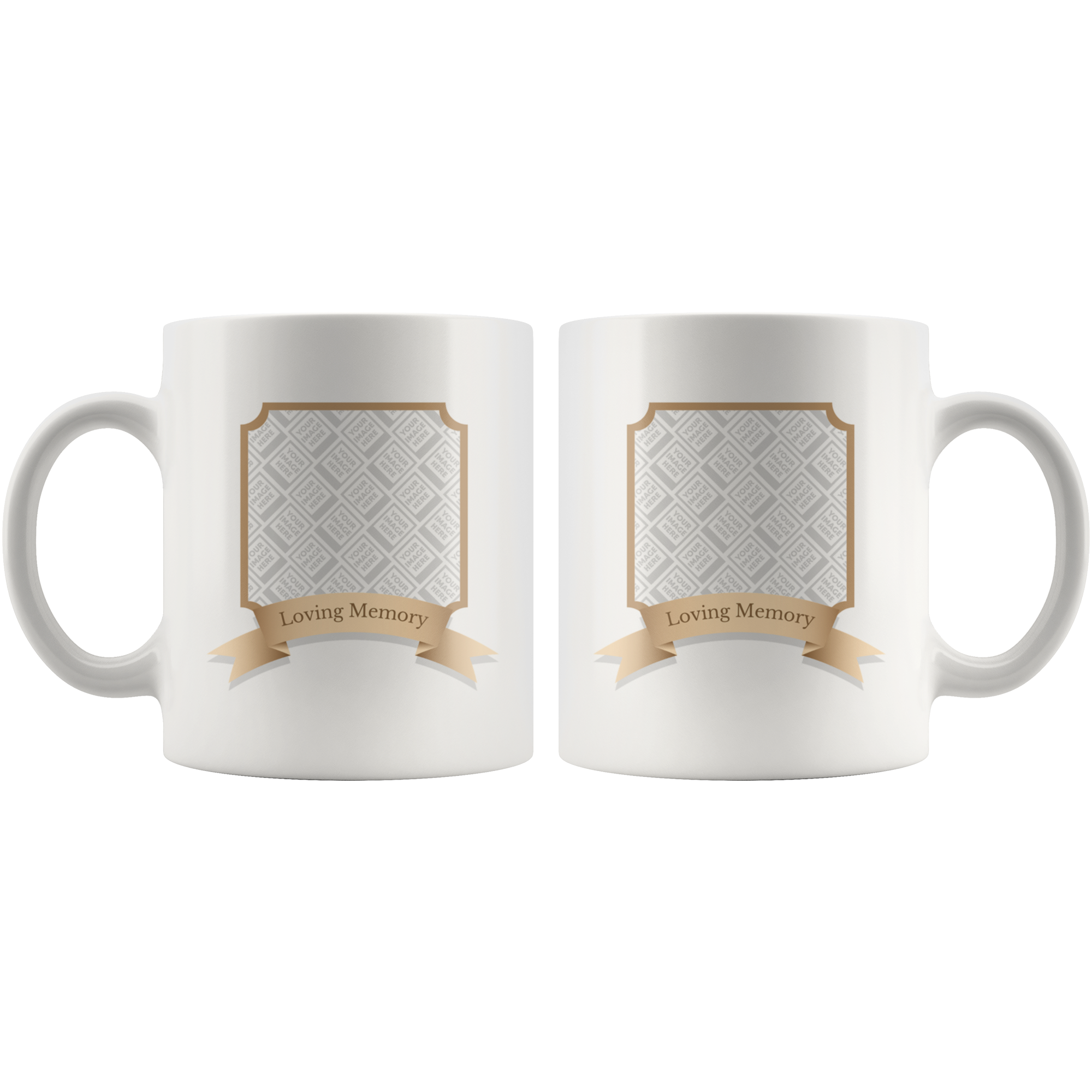 Loving Memory Golden Plaque Memorial Personalized Mug