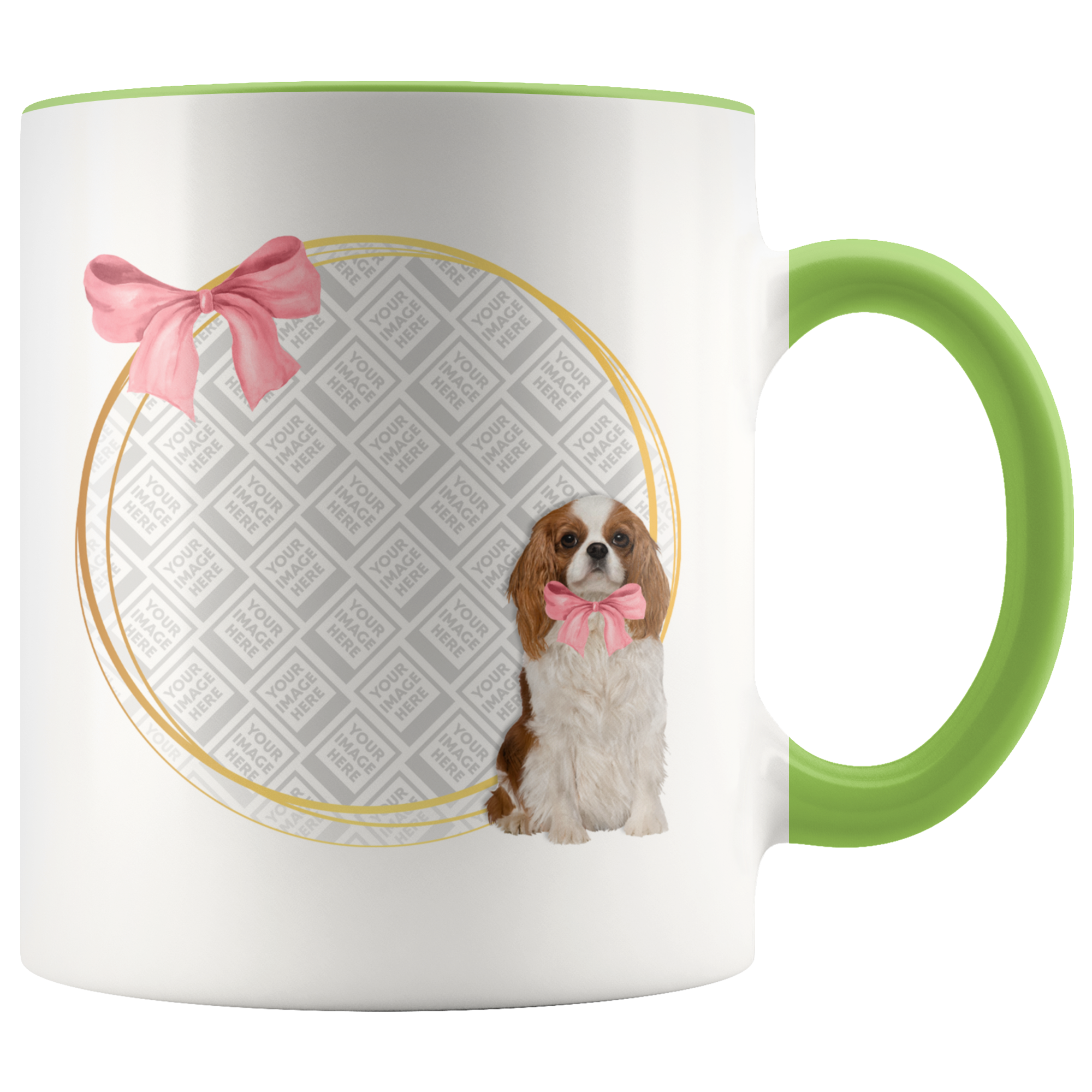 Pink Bow On My Puppy Personalized Mug