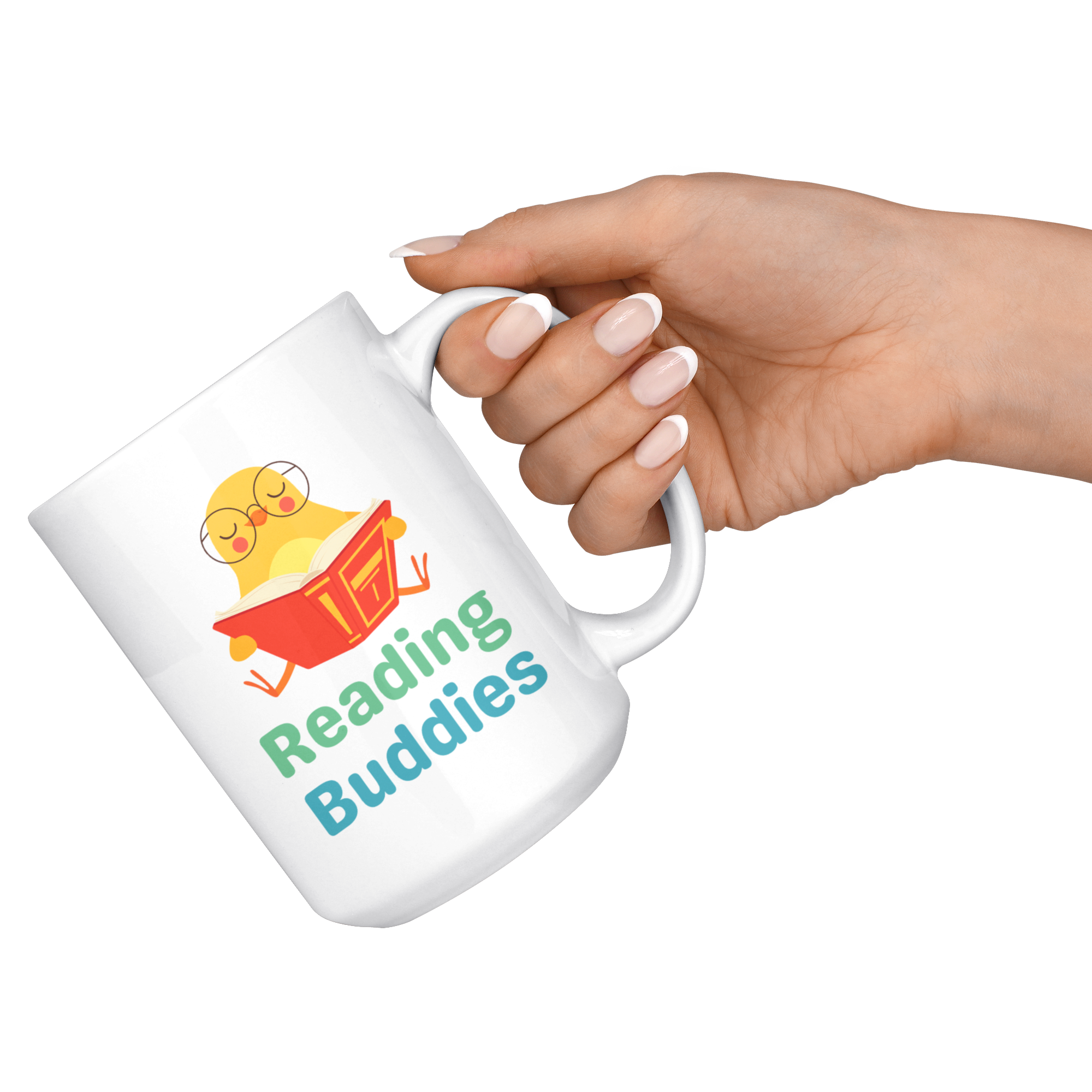 Reading Buddies Cute Bird Green Mug Set