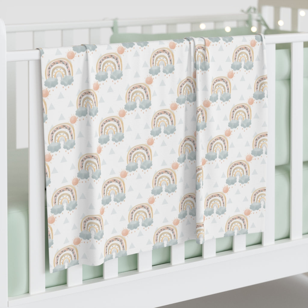 Pretty Vintage Rainbow Baby Swaddle Blanket
