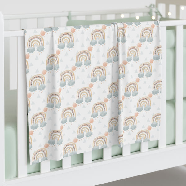 Pretty Vintage Rainbow Baby Swaddle Blanket
