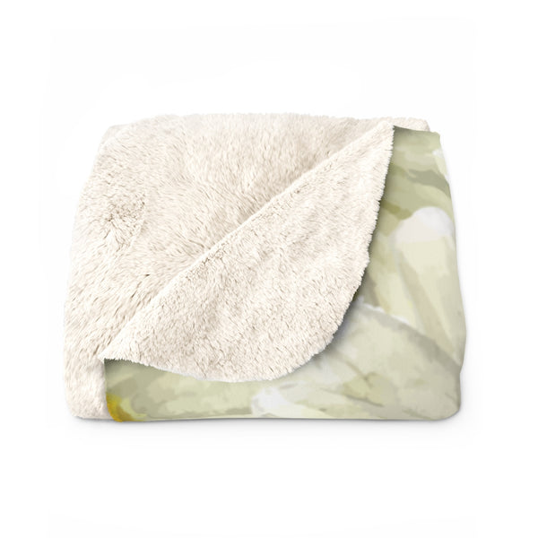 Lovely Daisies Flower Field Sherpa Fleece Blanket
