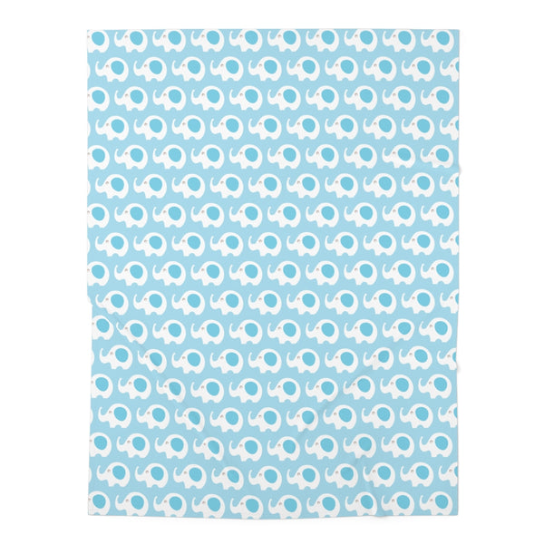Blue Elephant Friend Baby Swaddle Blanket