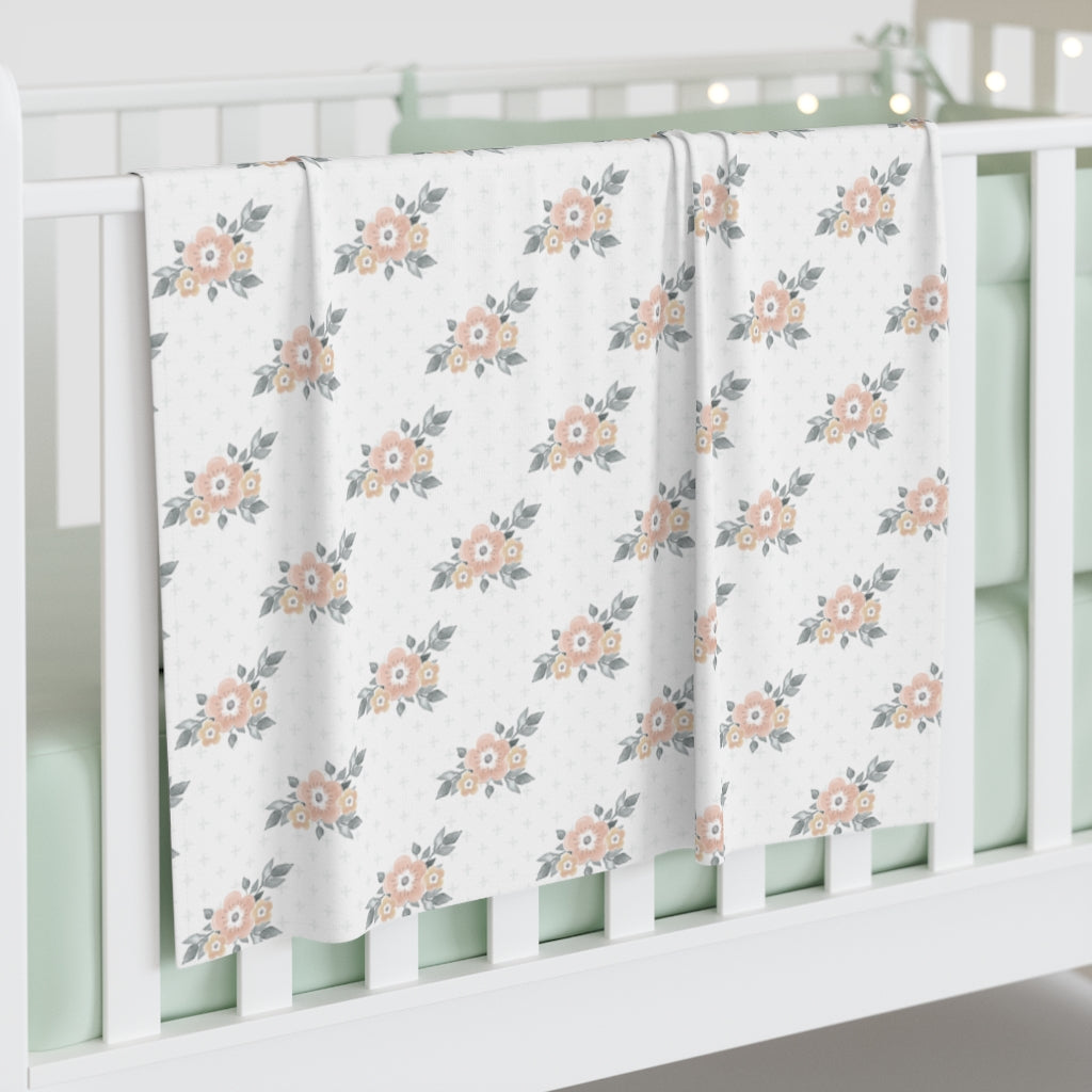 Beautiful Vintage Floral Baby Swaddle Blanket