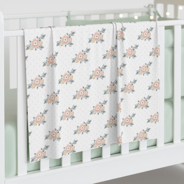 Beautiful Vintage Floral Baby Swaddle Blanket
