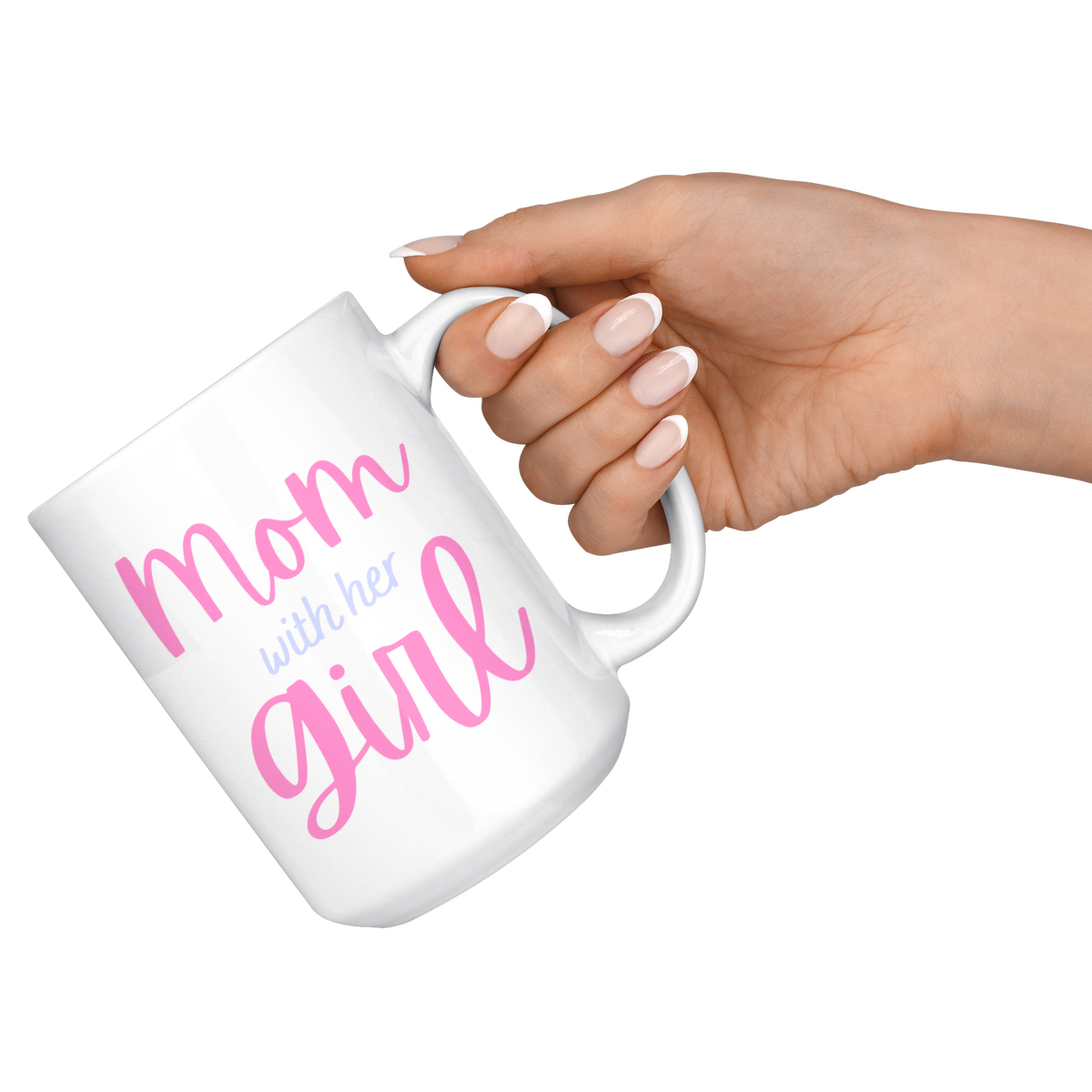 Mommy & Me Cursive Ribbon 11oz+15oz Mug Set