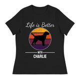 Load image into Gallery viewer, Life is Better With Personalized Dog Name T-Shirt