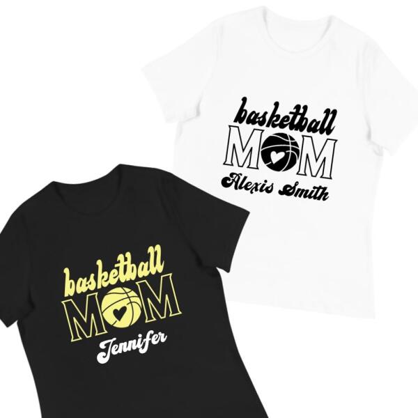 Basketball Mom Personalized Name Comfy T-Shirt Main image