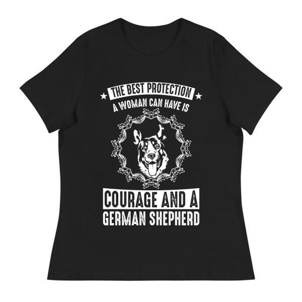 The Best Protection Courage and German Shepherd Pet Personalized T-Shirt