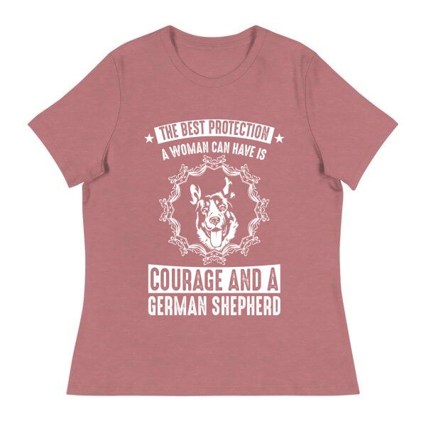 The Best Protection Courage and German Shepherd Pet Personalized T-Shirt