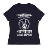 Load image into Gallery viewer, The Best Protection Courage and German Shepherd Pet Personalized T-Shirt