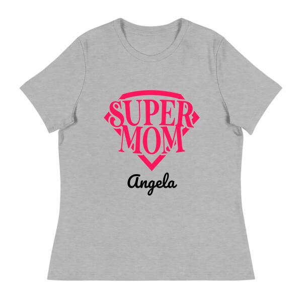 Super Mom Diamond Name Personalized T-Shirt