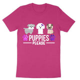 Load image into Gallery viewer, Puppies Please Cute Accent Color Personalized T-Shirt